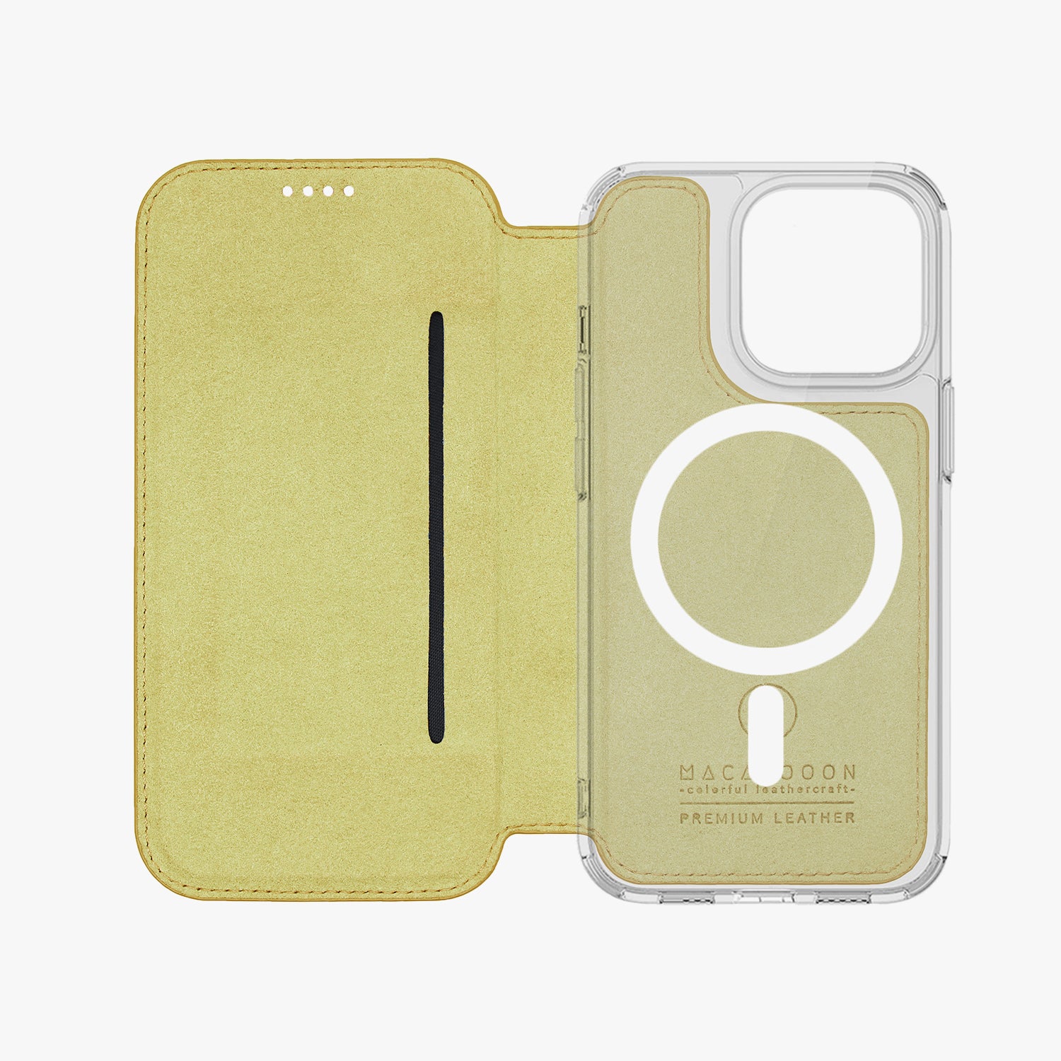 Premium iPhone 16 Plus MagSafe Leather Flip Wallet Case with Clear Back Cover - Slim Protective Phone Cover for Everyday Use & Travel