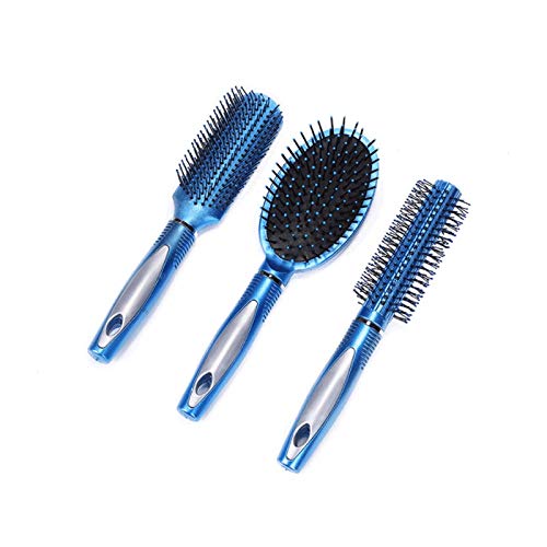 TJLSS Blue Hairdressing Massage Comb - Anti Static Air Cushion Brush for Smooth & Curly Hair - Professional Styling Tool for Salon & Home Use - Perfect for Detangling, Scalp Massage & Hair Styling