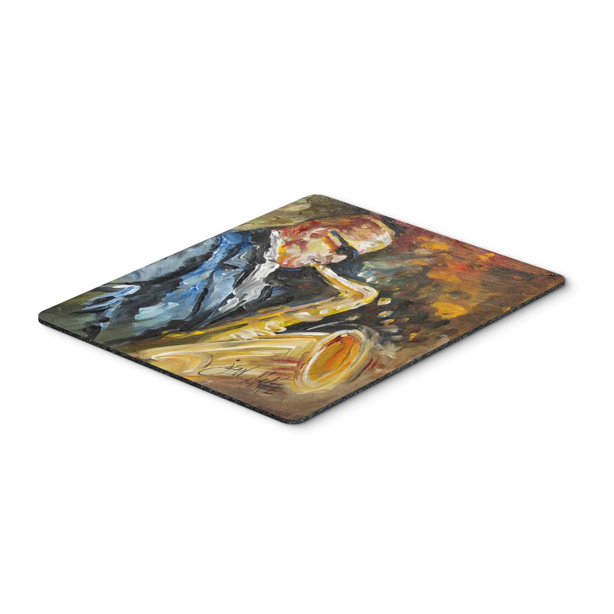 Jazz Saxophone Mouse Pad & Hot Pad - Large Multicolor Non-Slip Desk Mat for Office & Kitchen Use | Caroline's Treasures JMK1186MP | Perfect for Computer Workstations & Protecting Countertops