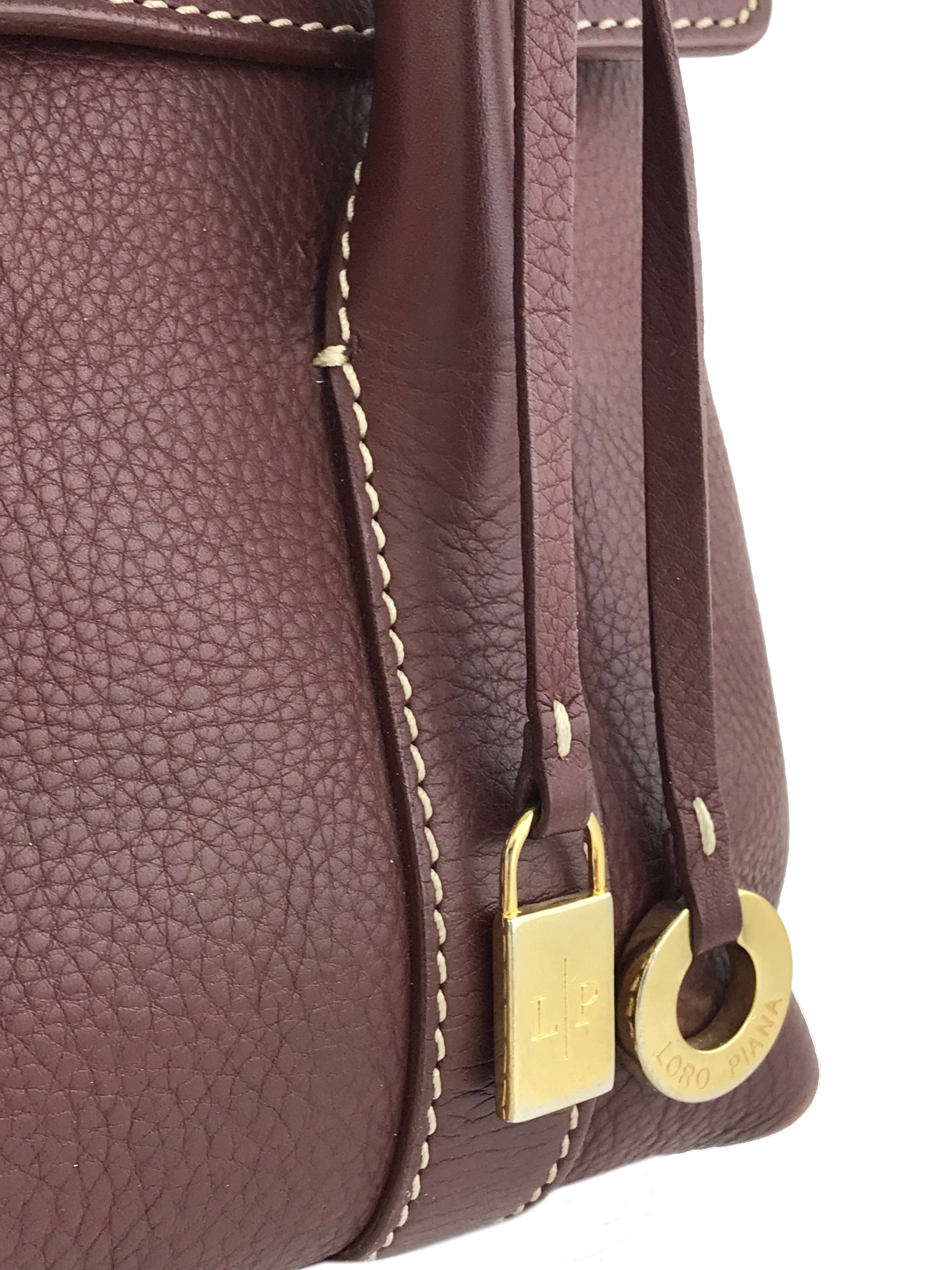 Luxury Loro Piana Leather Dandy Bag for Women | Premium Italian Designer Handbag | Perfect for Work, Travel & Evening Events