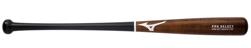 Mizuno Pro Select Maple Wood Baseball Bat - Rock Hard Maple, Compressed Barrel, Ink Dot, Cupped End - Perfect for Professional & Amateur Baseball Games, Training, and Home Practice