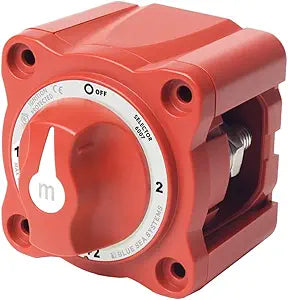 Blue Sea Systems m Series Mini Selector Battery Switch 300A 4 Position - Marine & RV Battery Management for Boats, Yachts, and Campers