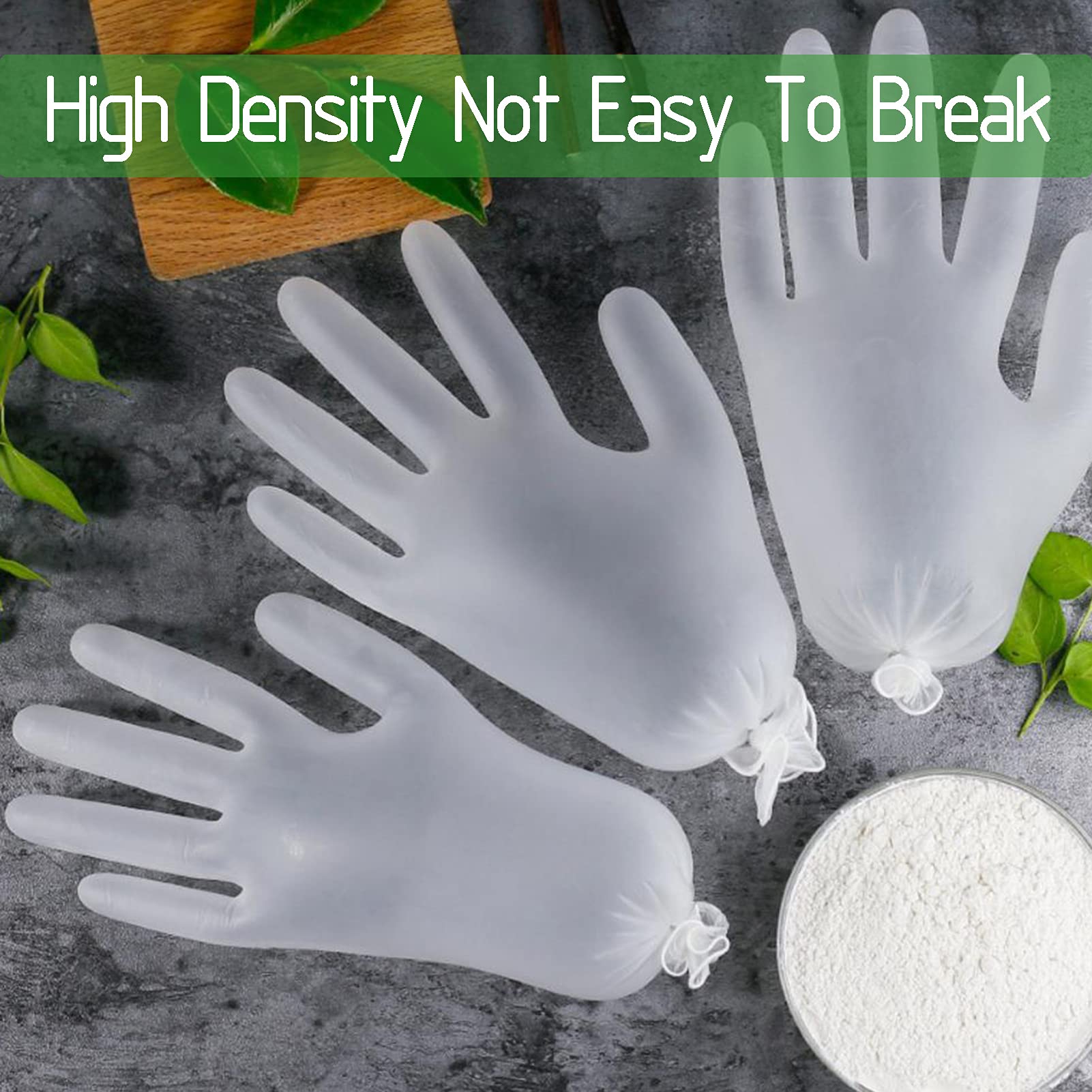 **Food Safe Clear Vinyl Disposable Gloves - Latex Free, Powder Free for Cooking, Baking, Food Prep & Cleaning - Ideal for Restaurants, Catering & Home Kitchens**