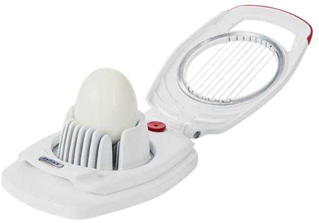 Zyliss Egg Cutter - Non-Slip Stainless Steel Egg Slicer & Wedger with Built-in Shell Piercer - Perfect for Salads, Sandwiches, and Breakfast Meal Prep
