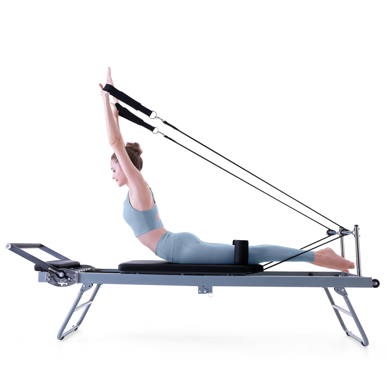 ARKANTOS Foldable Pilates Reformer Machine for Home & Gym - Professional Pilates Equipment for Beginners & Intermediate Users - Perfect for Core Strength Training, Flexibility & Rehabilitation Exercises