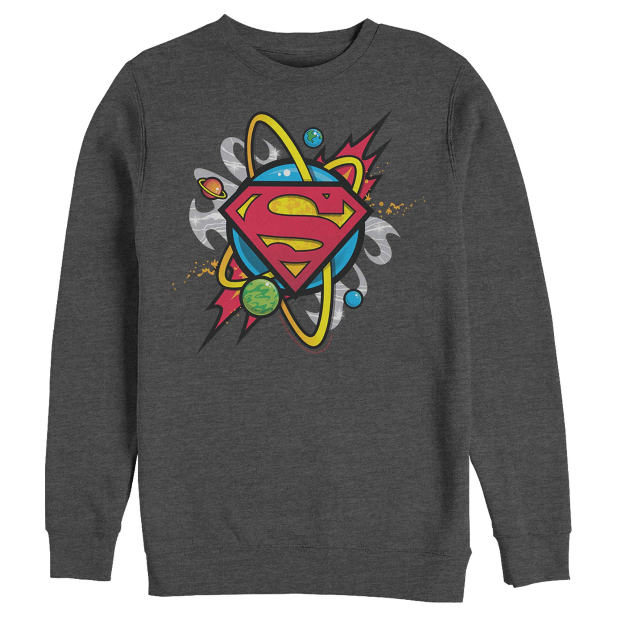 Men's Superman Solar System Sweatshirt - Casual Graphic Hoodie for Fans
