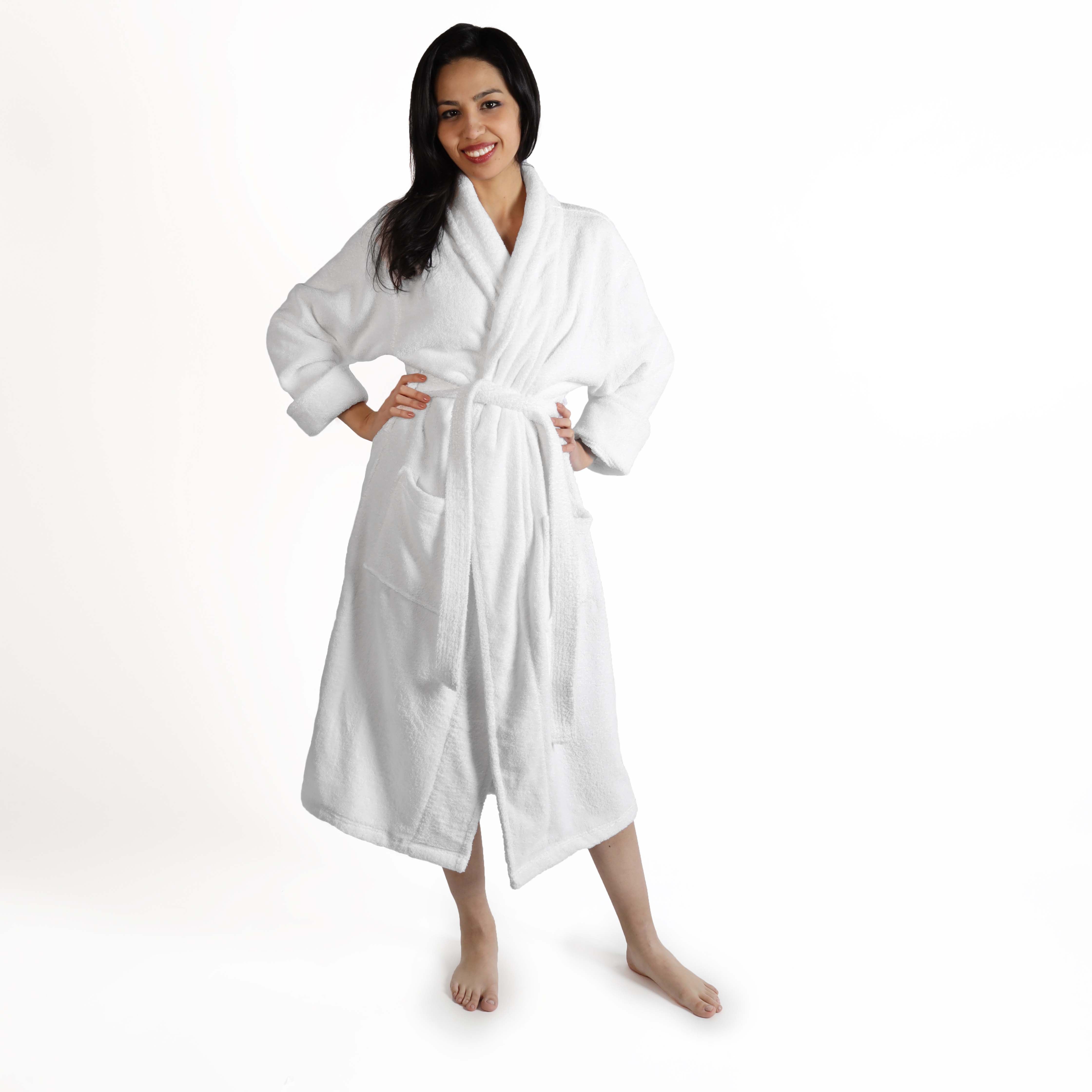 Premium Turkish Cotton Women's Bathrobe - Soft & Absorbent Classic Bath Robe with Adjustable Belt - Perfect for Spa, Lounging & Post-Shower Comfort
