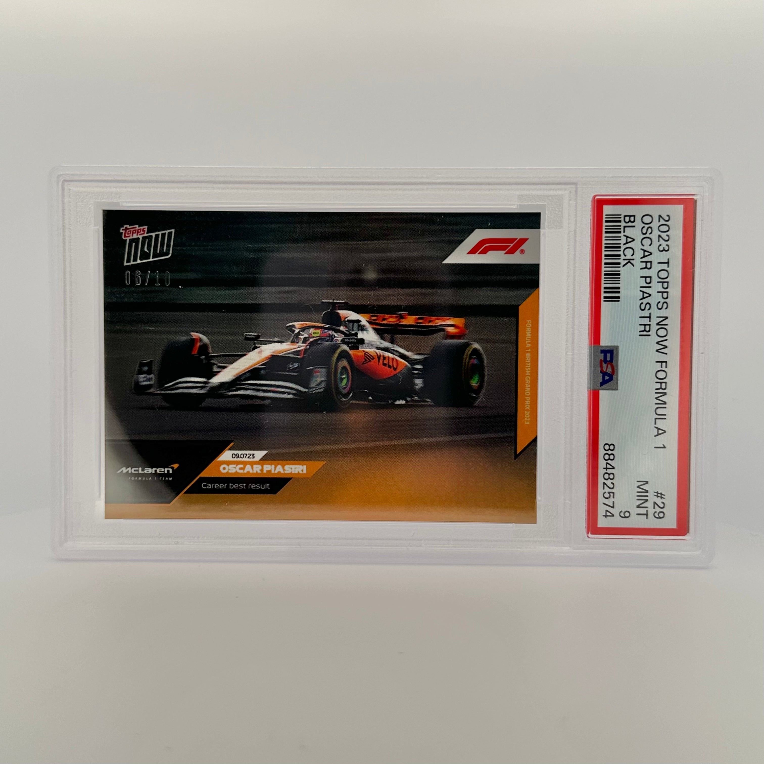 2023 Topps Now Oscar Piastri #29 Black PSA 9 Rookie Card - Perfect for Sports Collectors, Racing Fans & Investment Memorabilia