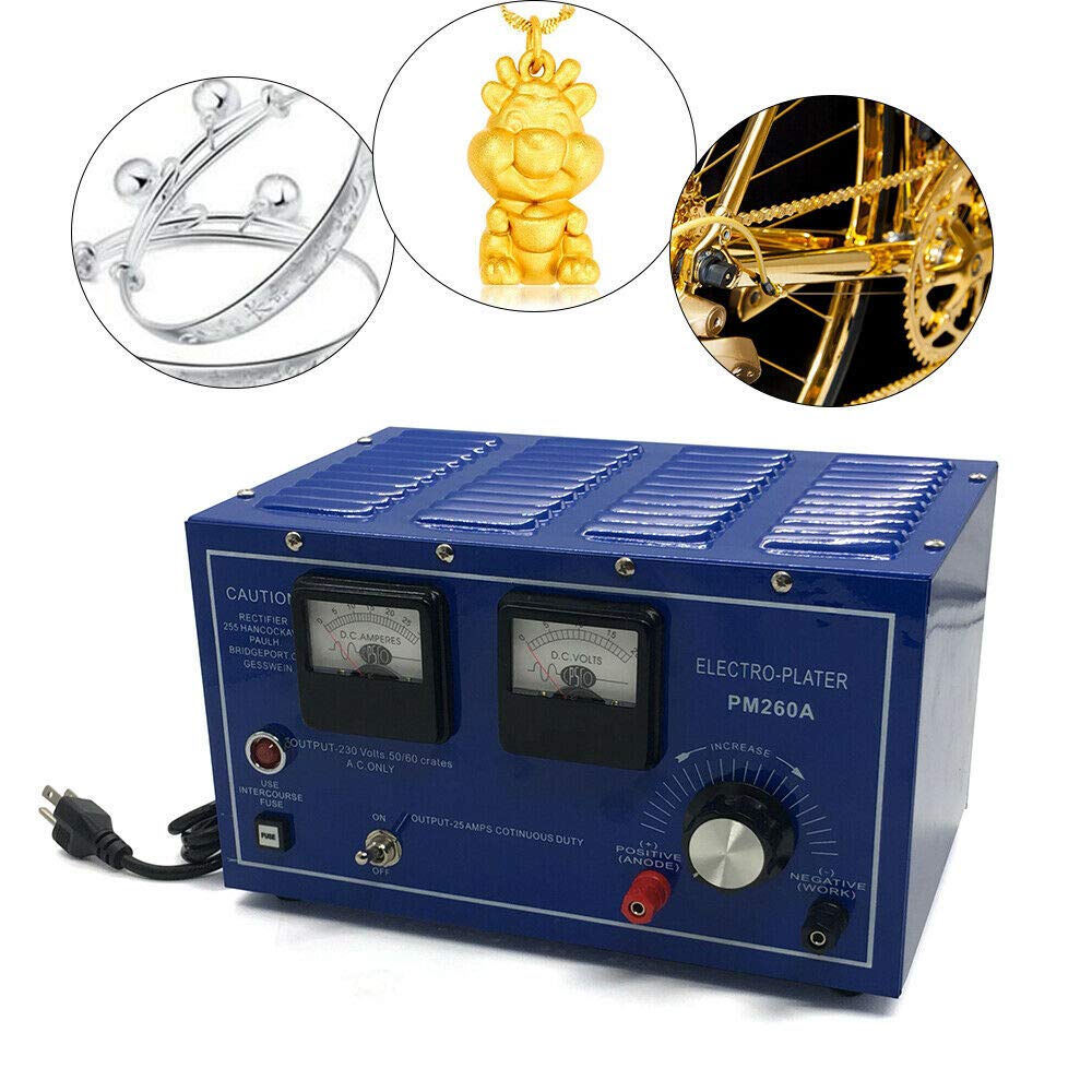 30A Gold Plating Machine for Jewelry - Platinum & Silver Electroplating Rectifier with Surface Treatment | Perfect for Jewelry Making, Repair & Customization at Home or Workshop