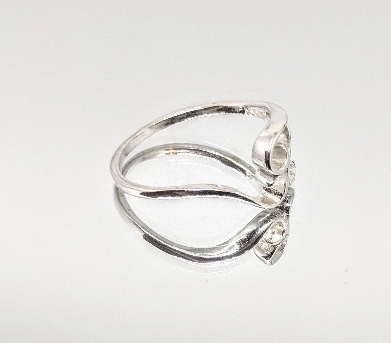 14K Solid Gold or Sterling Silver Freeform Swirl Ring - Size 7 DIY Jewelry Making, Elegant Fashion Statement for Women | Perfect for Weddings, Parties & Everyday Wear