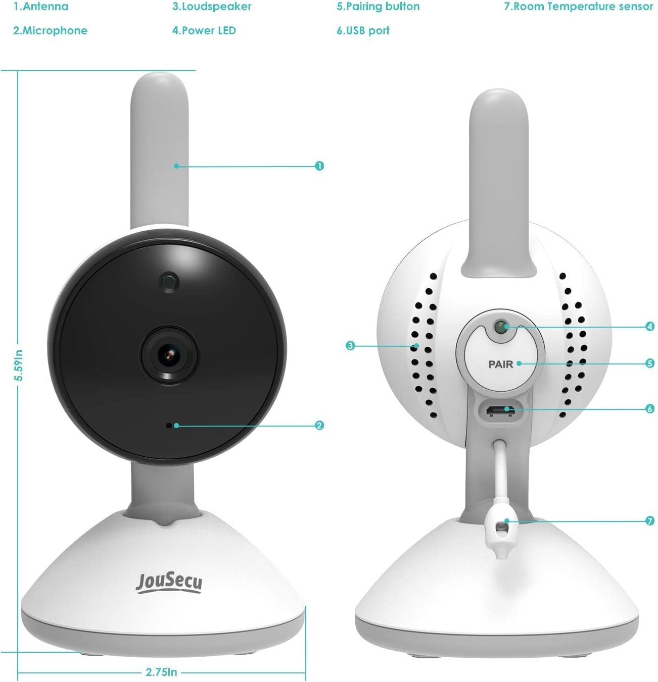 2 Camera Baby Monitor with 4.3