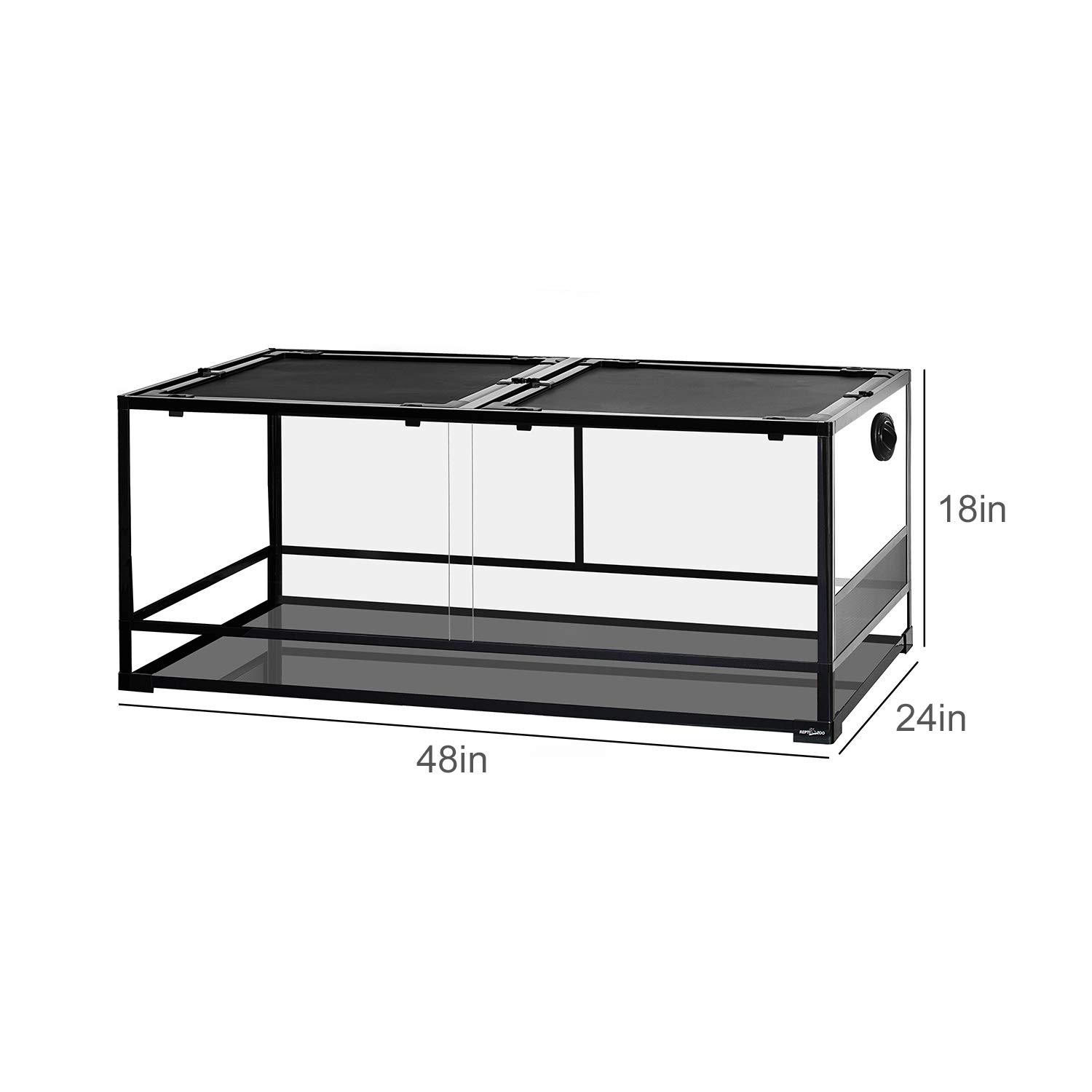 REPTI ZOO 85 Gallon Glass Reptile Terrarium - 48