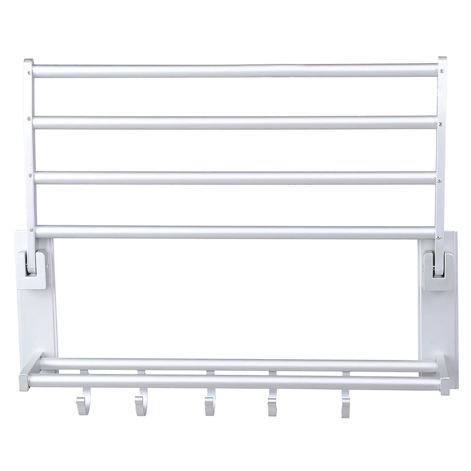Premium Aluminum Wall Mounted Towel Rack - Double Layer Bathroom Storage Shelf with Rustproof & Corrosion Resistant Design - Perfect for Home, Hotel, Airbnb & Guest Bathroom Organization