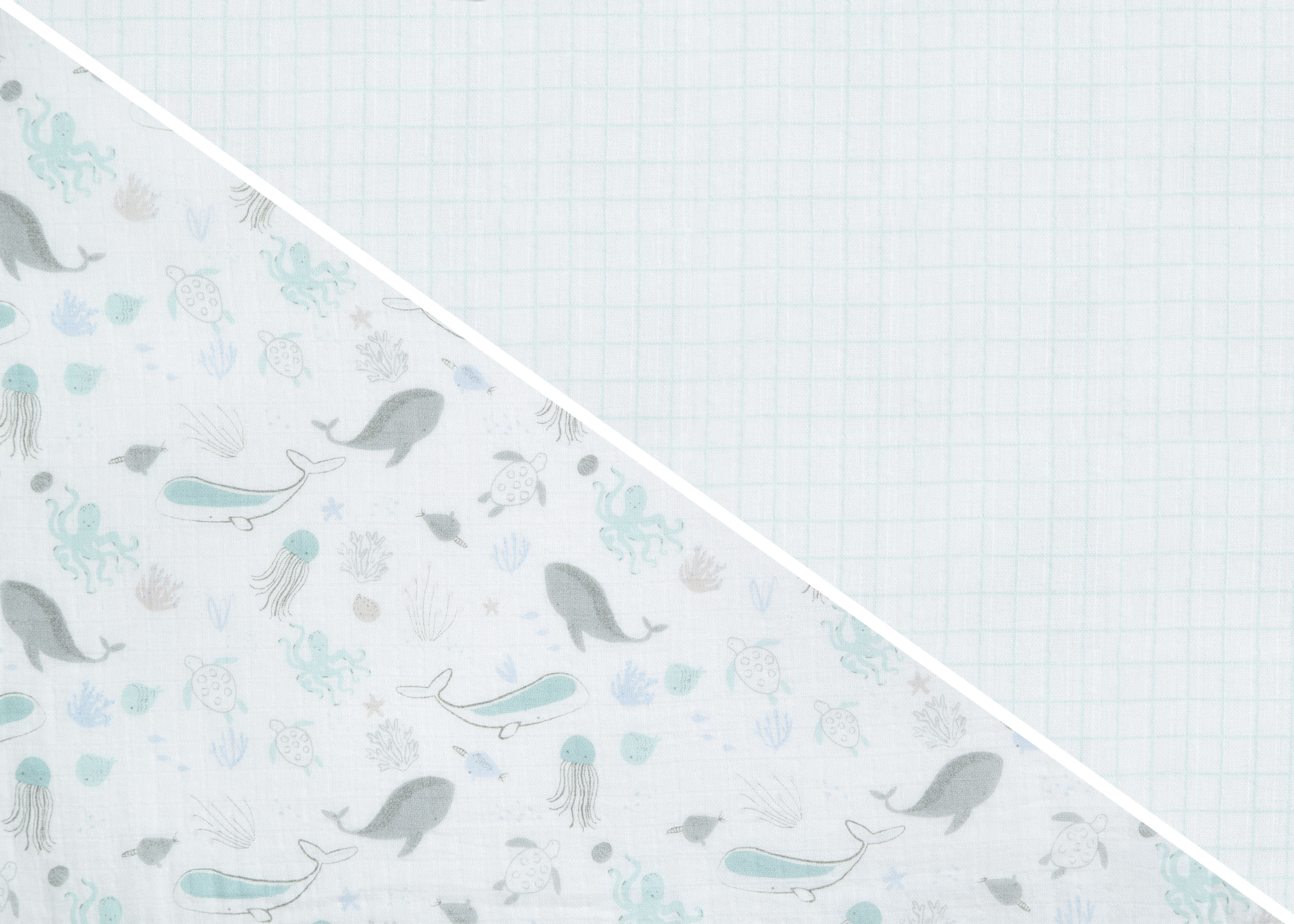 100% Cotton Muslin Baby Receiving Blankets - Soft & Breathable Swaddle Blankets for Newborns - 2 Pack Set - Perfect for Swaddling, Nursing & Stroller Use