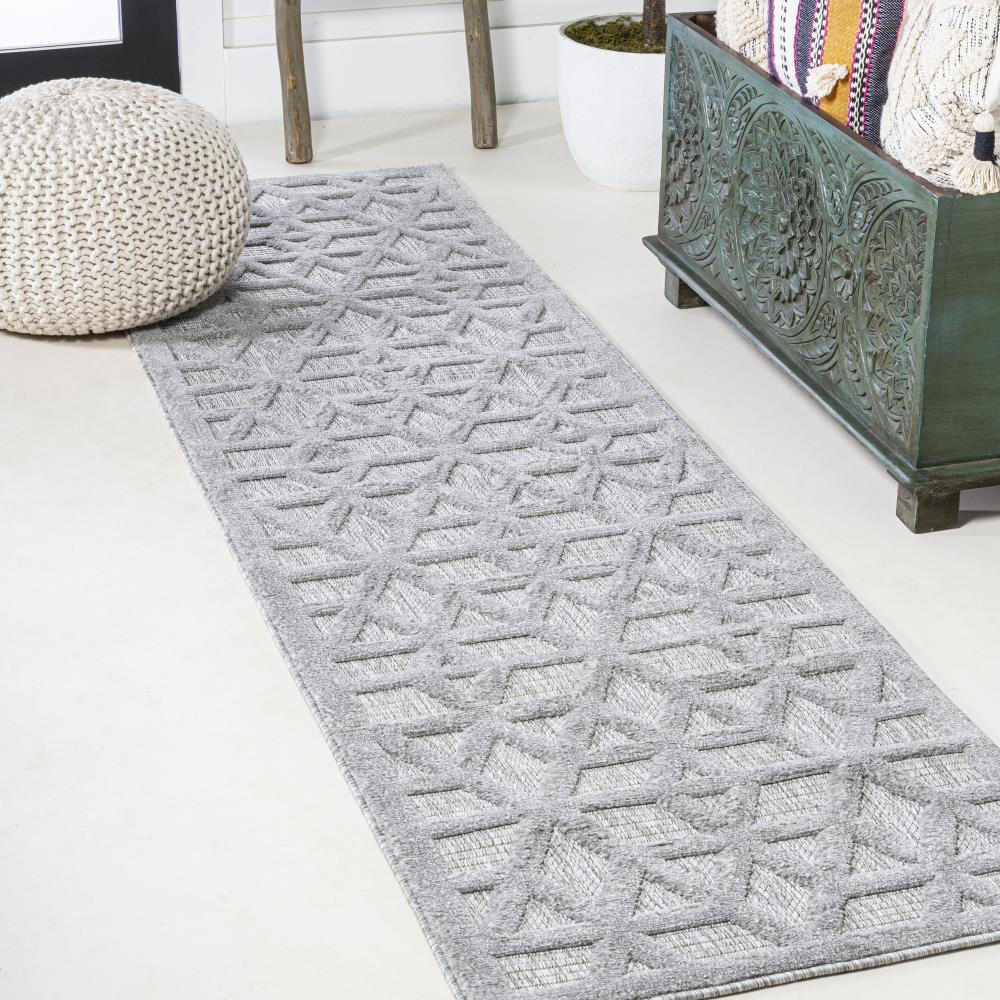 Talaia Neutral Geometric Indoor Outdoor Area Rug - Soft Modern Boho Design for Living Room, Bedroom, Patio & Deck Decor