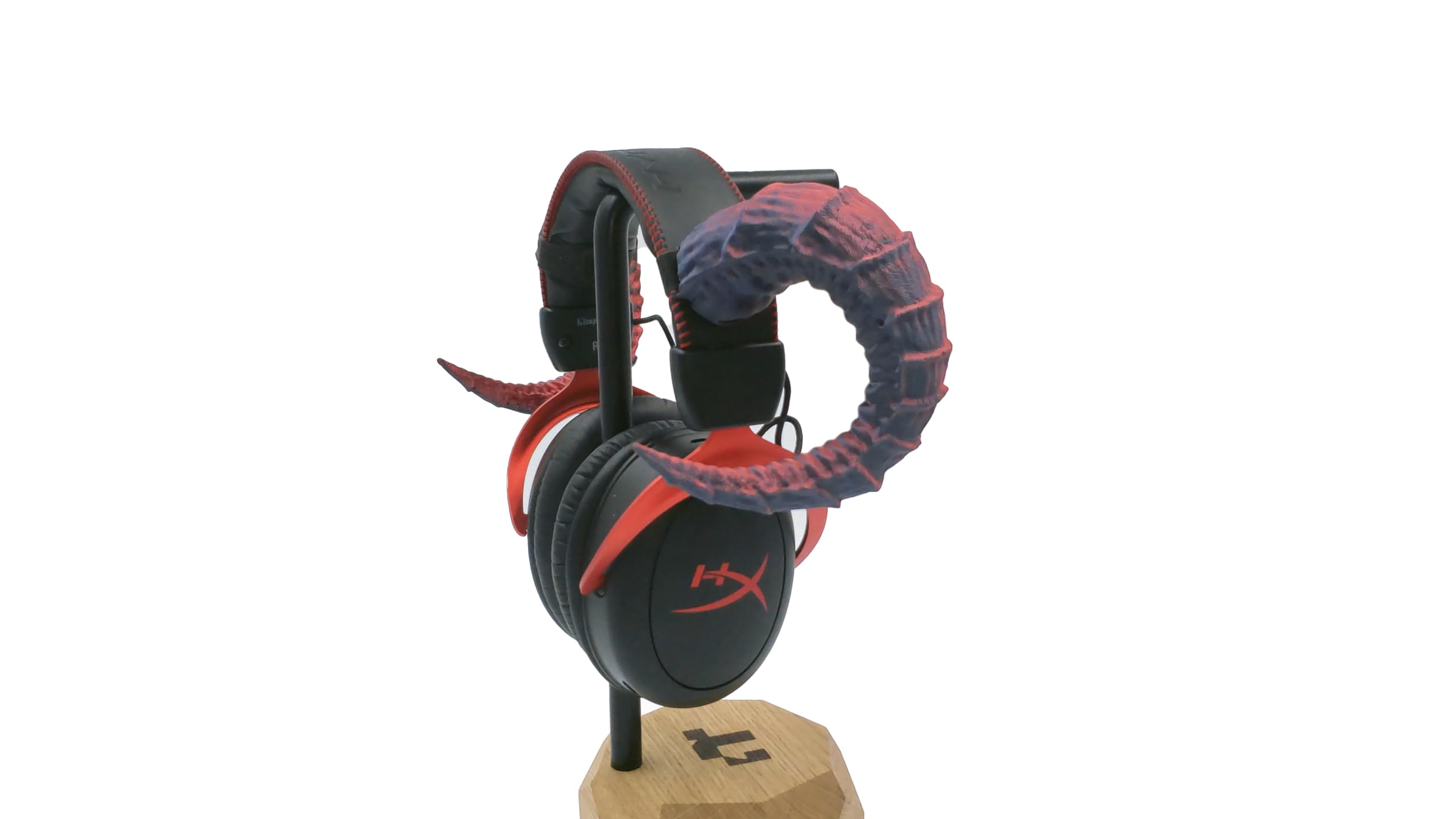 Ram Horn Headset Attachment - Gaming & Streaming Cosplay Accessories, Goat & Bull Horns for Gamers & Streamers (Blue/Purple) - Perfect for Twitch Streaming, YouTube Videos & Anime Conventions