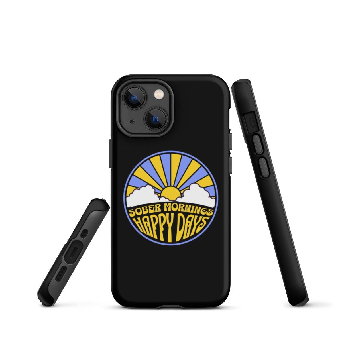 Tough iPhone® Case for Protection - Durable & Stylish for Sober Mornings & Happy Days | Perfect for Daily Use, Work & Outdoor Activities