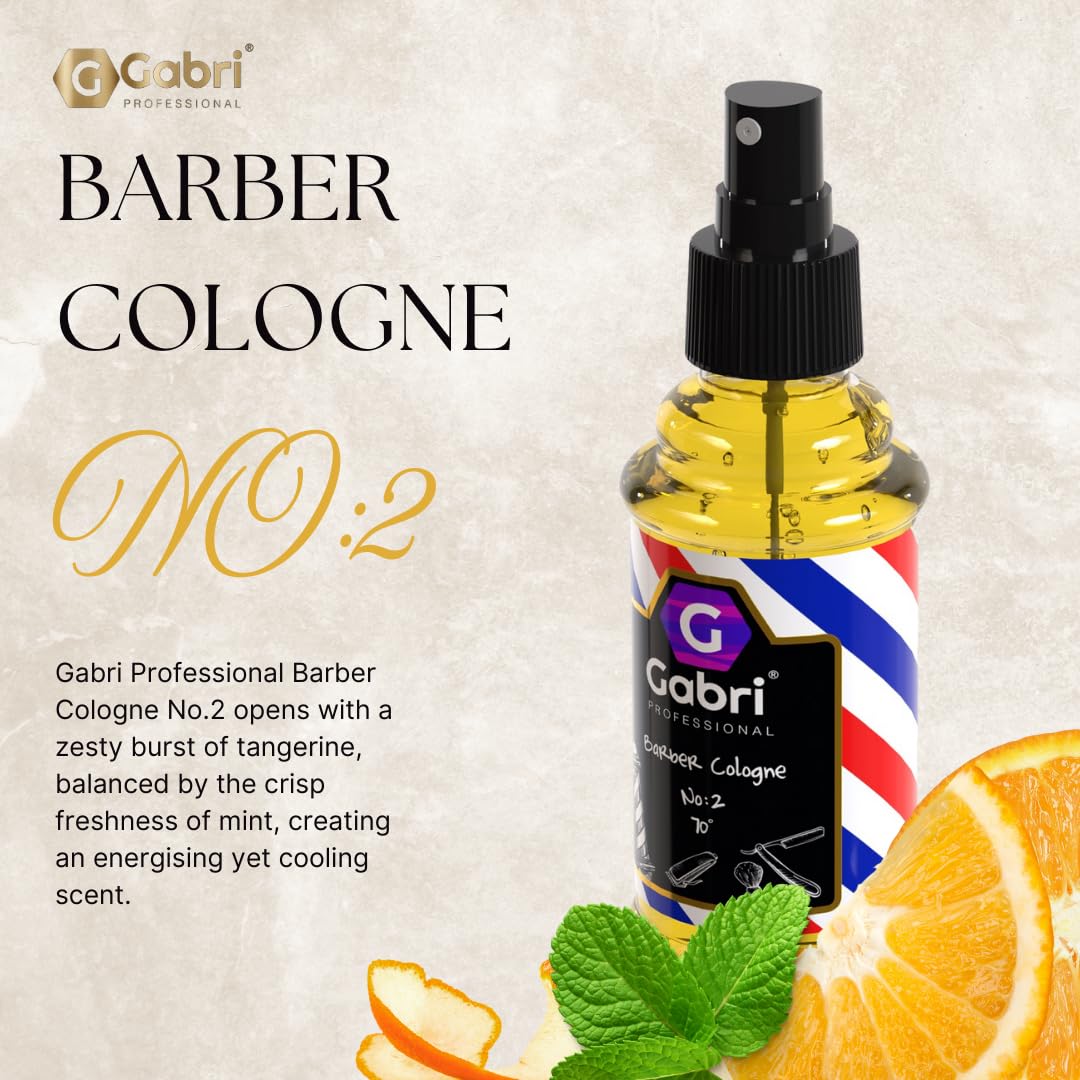 Gabri Barber Cologne for Men - Intense Aromatic Eau de Parfum Spray with Practical Pump | Turkish Barber Cologne After Shave (No.2, 150ml) - Perfect for Grooming, Date Nights & Special Occasions