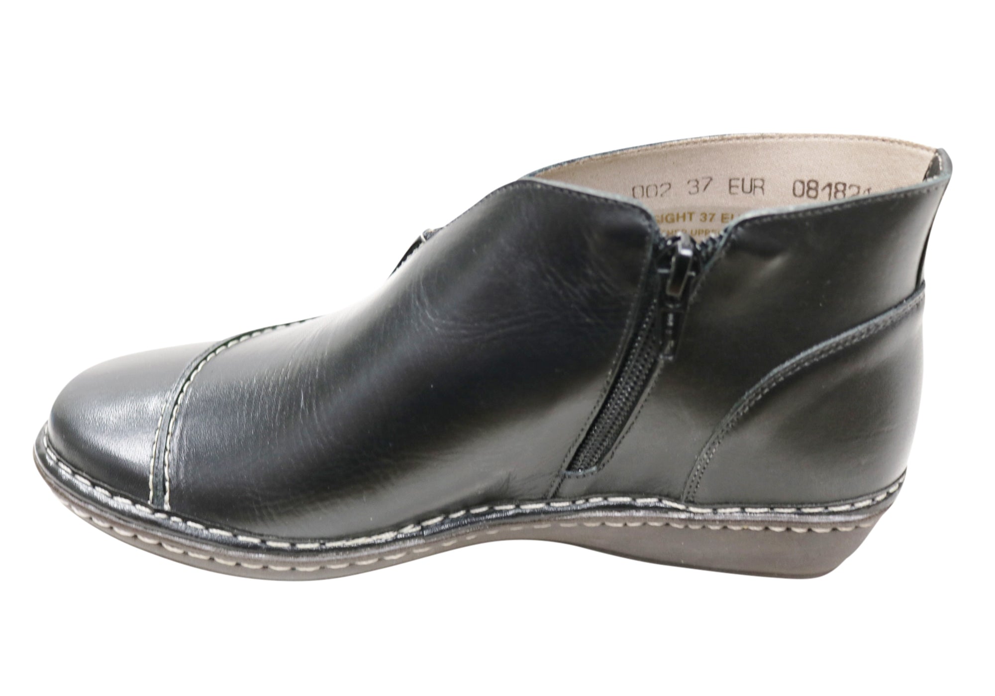 J Gean Insight Women's Comfortable Leather Ankle Boots - Brazilian Made Leather Booties for Walking, Work & Casual Outfits