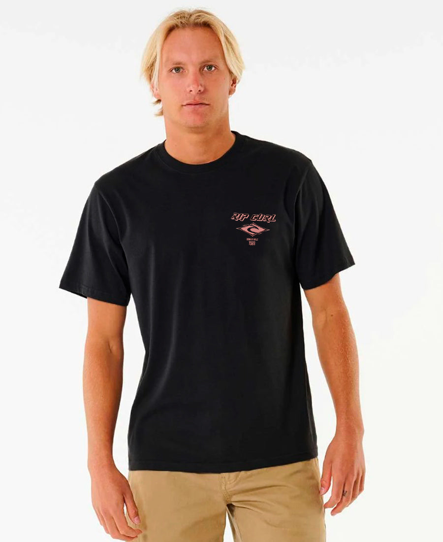 Rip Curl Men's Relaxed Fit T-Shirt - Icons of Surf Collection | Comfortable Cotton Tee for Surfing, Beach & Casual Wear