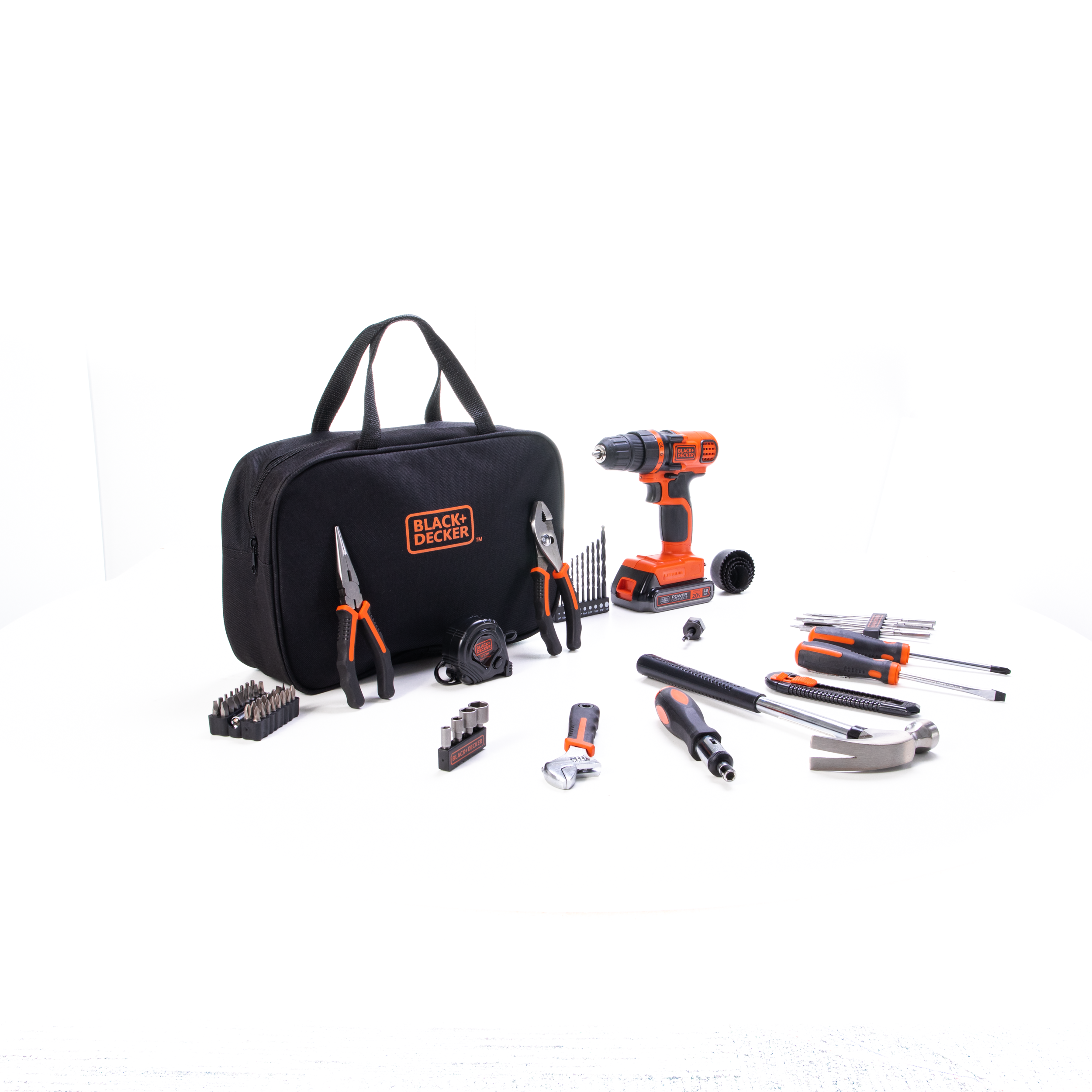 20V MAX Lithium Ion Cordless Drill Driver with 68-Piece Accessory Kit - Power Tool Set for DIY Home Improvement, Woodworking & Construction Projects