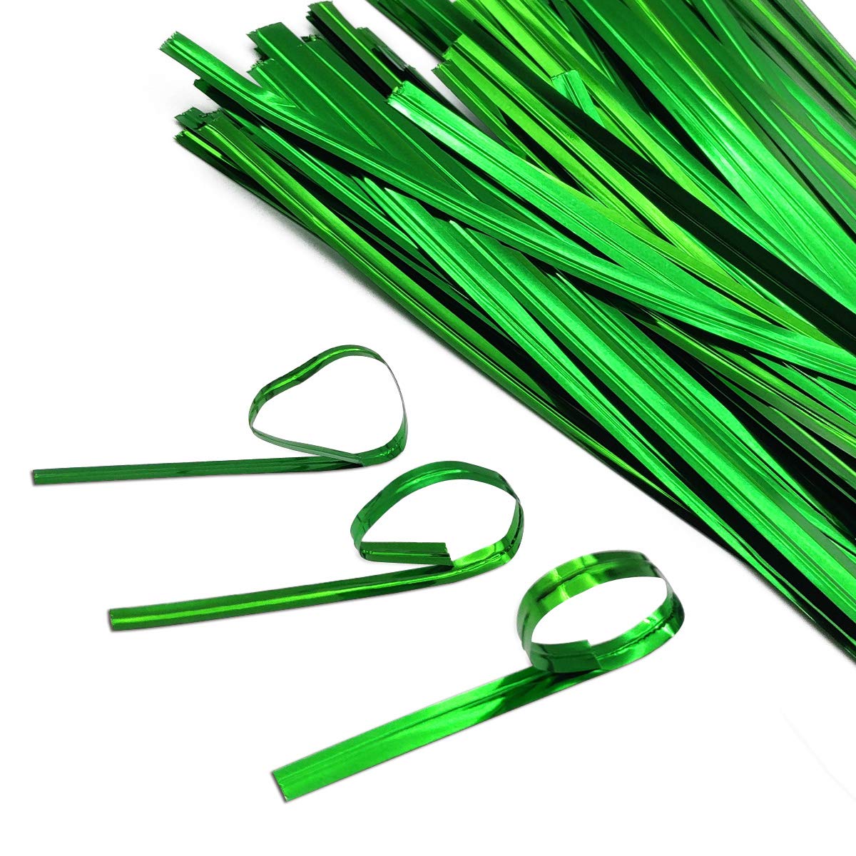 600PCS 4-Inch Metallic Twist Ties - Reusable Plastic Cable Ties for Bread Bags, Candy Bags, Party Decorations, Cake Pops & Gift Wrapping (Green) - Perfect for Baking, Organizing & Crafting