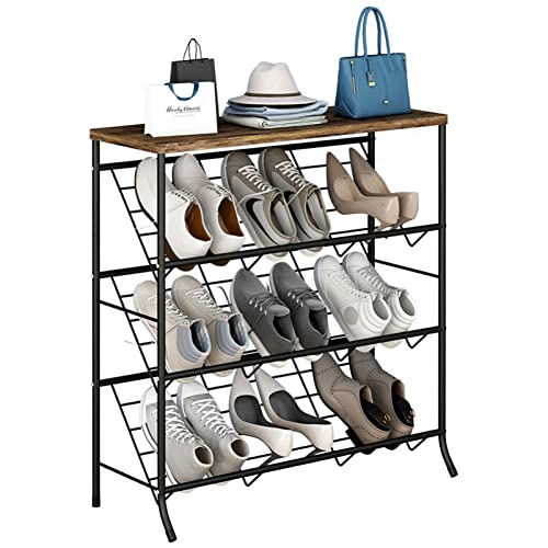 FOMIYES 1-Piece Shoe Rack - Entryway Shoe Storage Organizer with Simple Style, Shoe Shelf & Display Rack for Home Organization - Perfect for Small Spaces, Closet, Bedroom & Entryway Storage