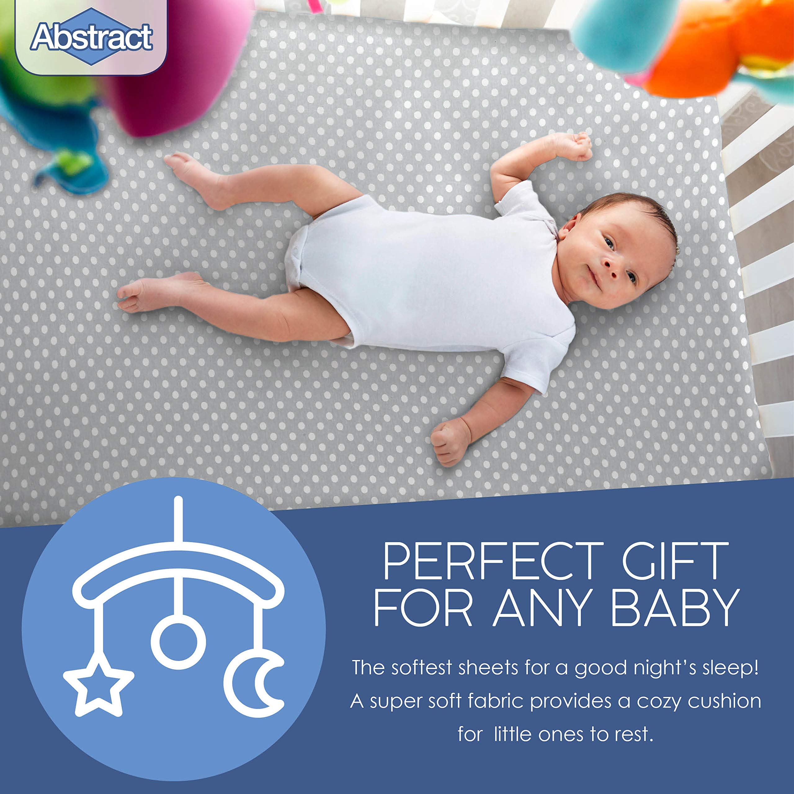 Ultra Soft Abstract Mini Crib Cotton Fitted Sheets - 24