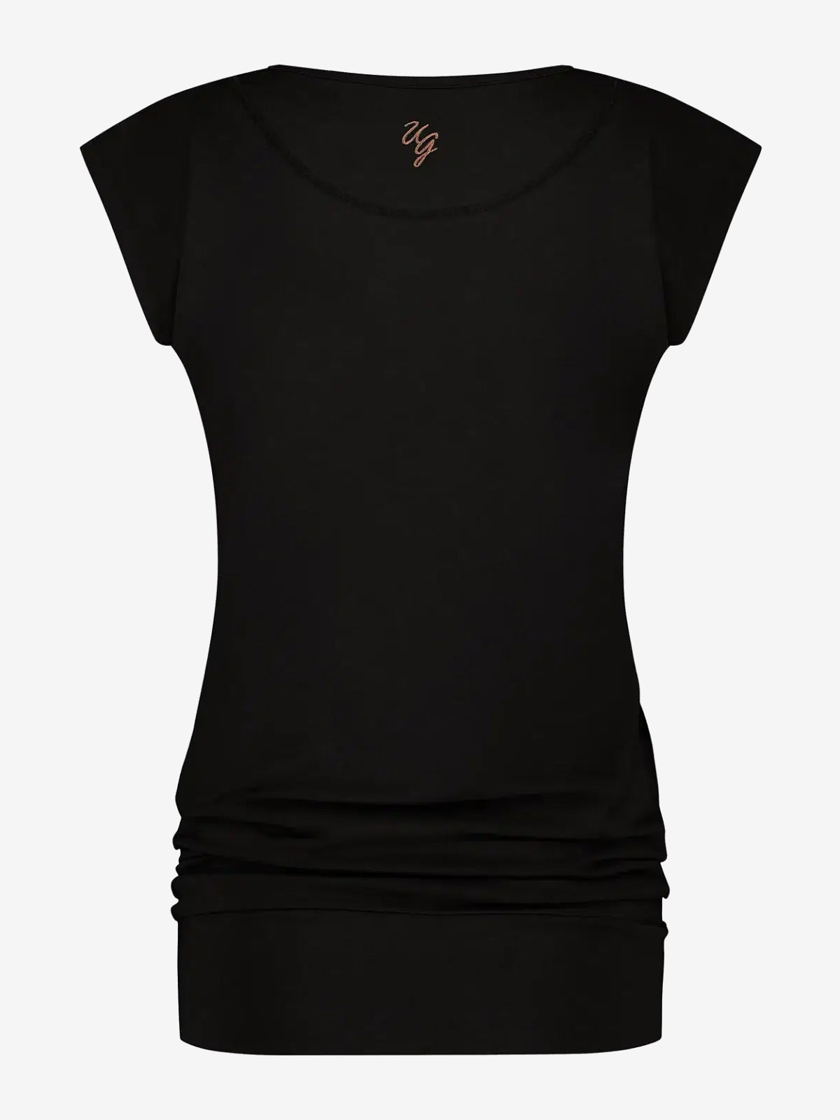 Urban Goddess Asana Yoga Tee - Onyx Black Women's Yoga Shirt | Breathable Workout Top for Yoga, Pilates & Gym