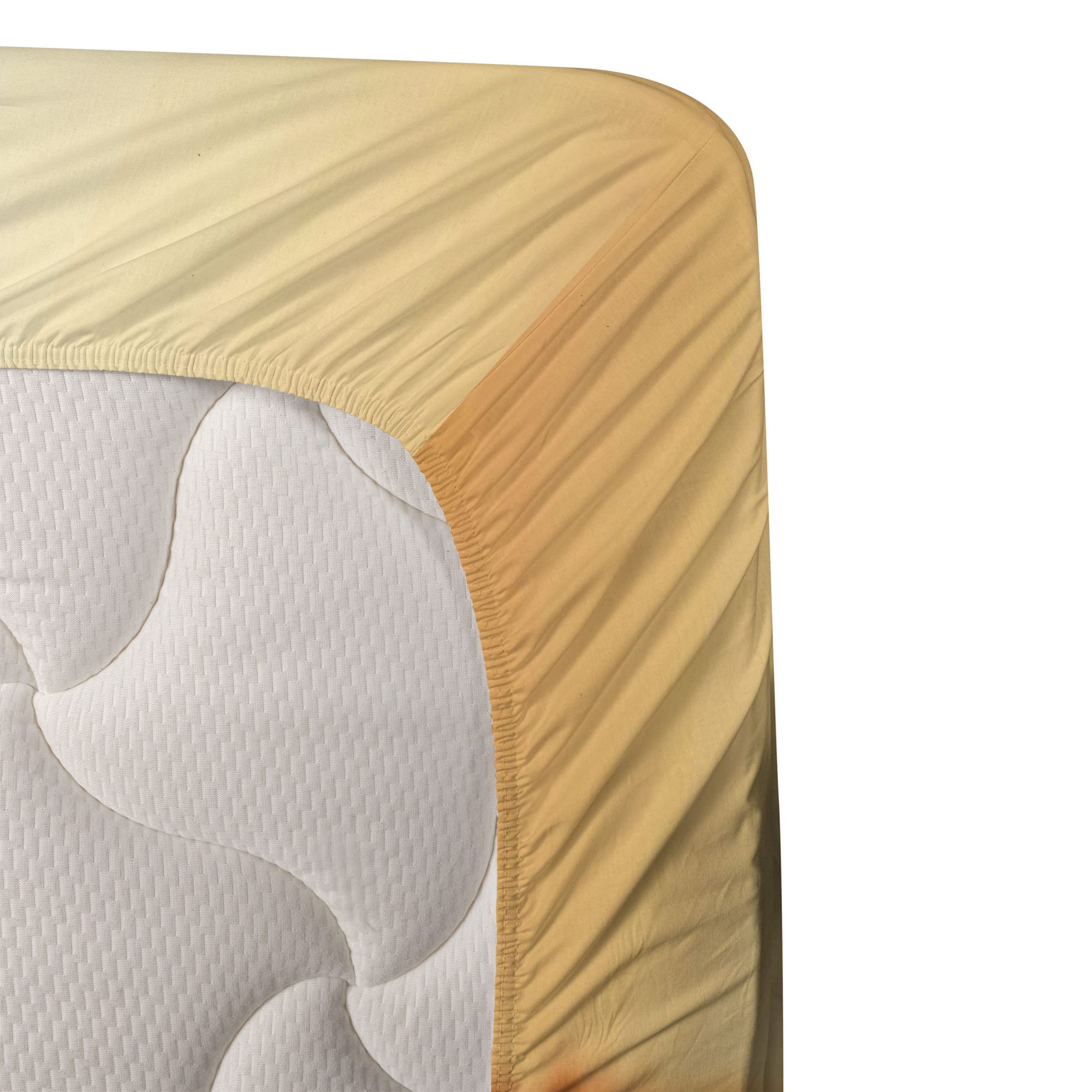 Ambesonne Hunting Sheet Set - Red Deer in Morning Sun Wilderness Nature Scenery, 4-Piece Queen Size Bedding (Fitted Sheet, Flat Sheet, 2 Pillowcases) - Brown Orange Countryside Design for Cabin, Lodge & Outdoor Enthusiast Bedrooms