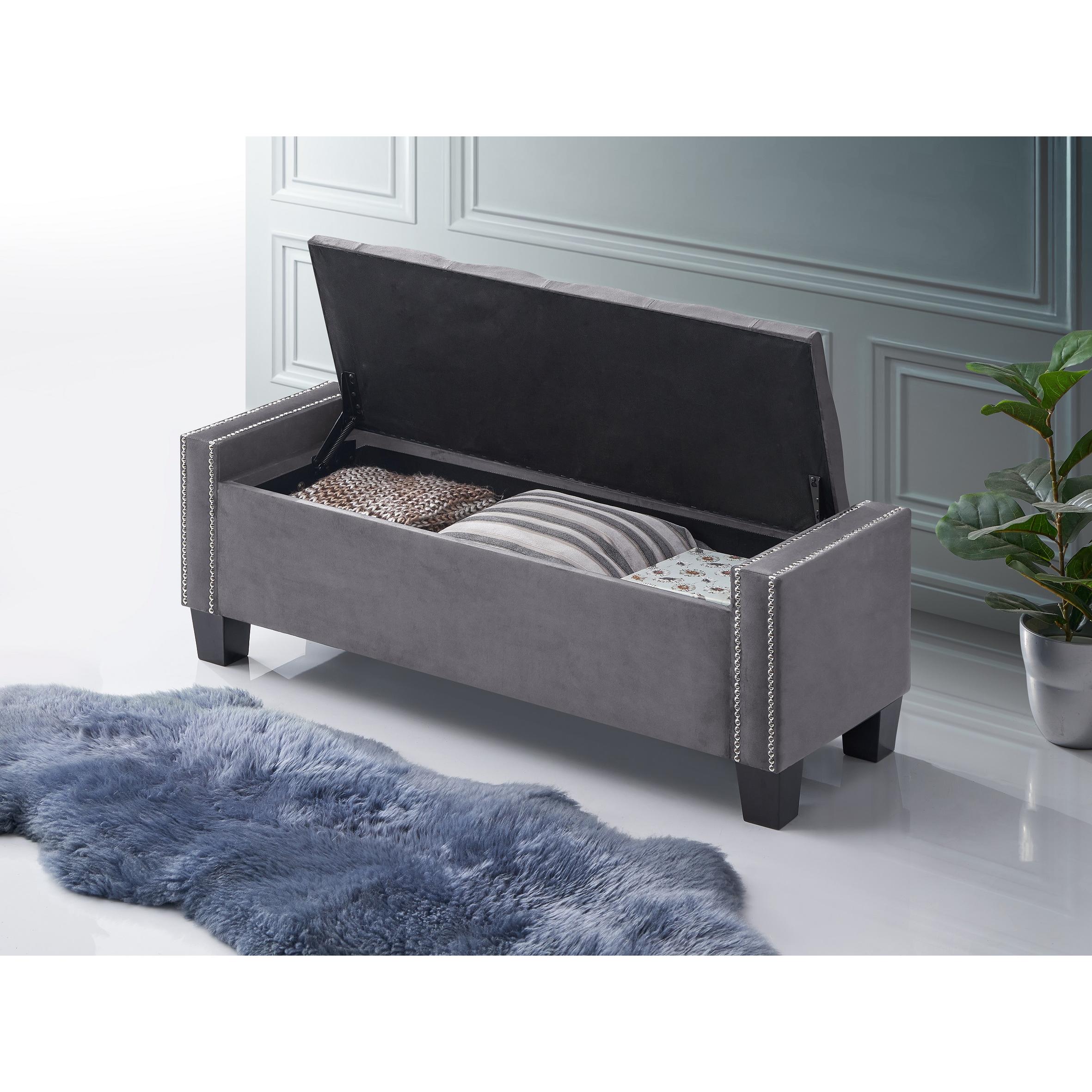 IFDC Home Decor Bench IF 6200 - Modern Wooden Entryway Bench with Storage for Living Room, Bedroom & Hallway