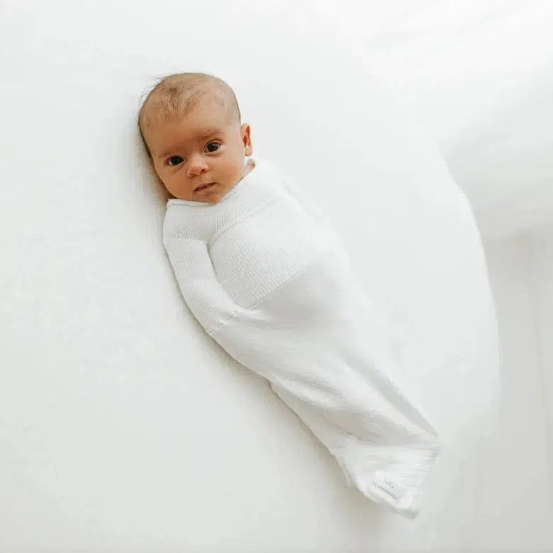 Swaddelini Preemie Swaddle Sleep Sack - Soft & Breathable Baby Wrap for Newborns & Premature Infants - White - Perfect for Safe Sleep, Swaddling & Comforting Babies at Night