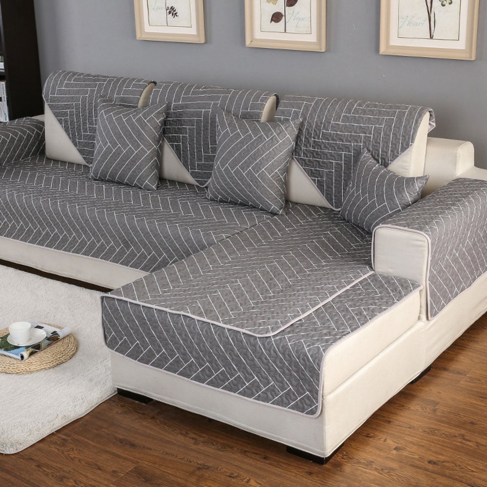 Premium Pet-Friendly Sofa Slipcover - 3 Cushion Sectional Couch Cover Protector (110x240cm/43x94inch) - Waterproof & Anti-Scratch Furniture Protector for Living Room, Bedroom, and Pet Areas