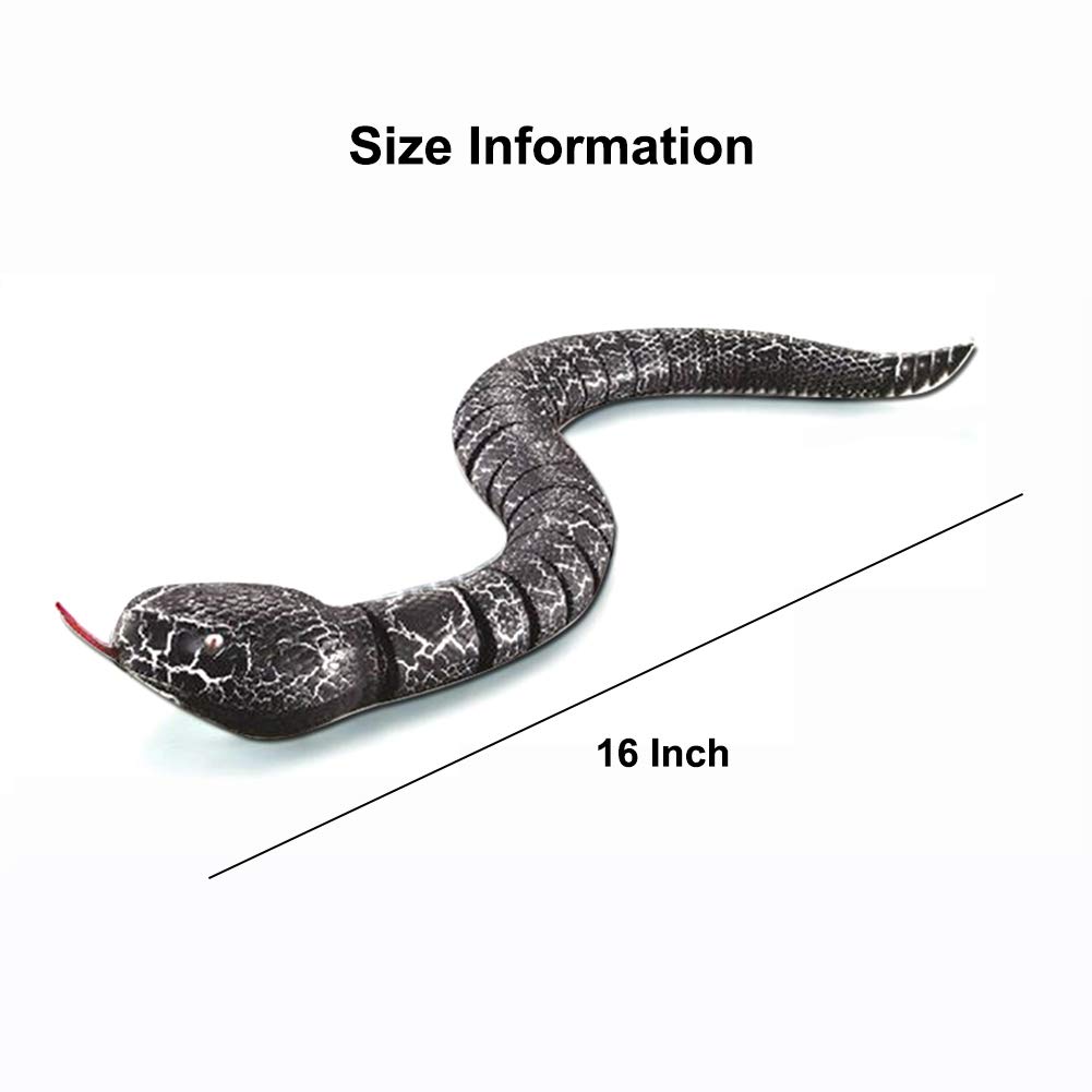 Ufurty Realistic Remote Control RC Snake Toy - Fast Moving Robotic Rattlesnake with USB Rechargeable Battery & Snake-Egg Controller - Scary Trick Toy for Kids Outdoor Play, Halloween Pranks, and Birthday Gifts