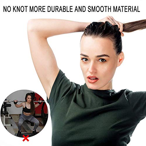 FAMEZA 100 Pack Black No Metal Elastic Hair Ties - Soft Ponytail Holders for Women, Men & Girls - Thick Heavy & Curly Hair Friendly (4mm) - Perfect for Workouts, Office & Everyday Styling