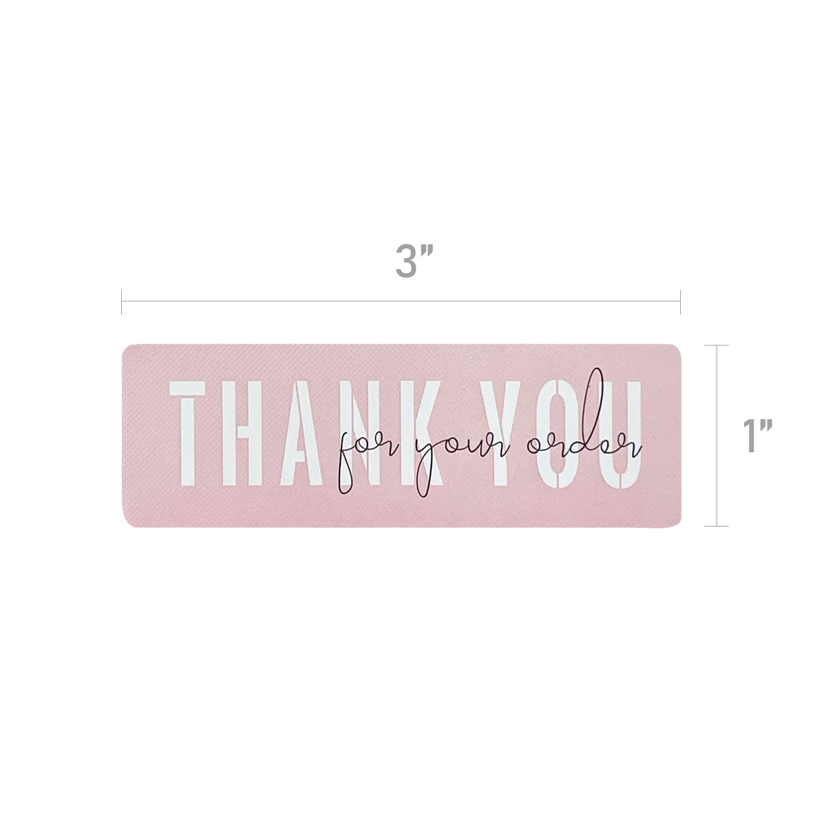Allydrew 3x1 Inch Small Business Thank You Stickers Roll - 120 Adhesive Sealing Labels for Shipping Boxes, Envelopes, Bags & Packages (Blush Color) - Perfect for Ecommerce, Retail Packaging & Customer Appreciation Gifts