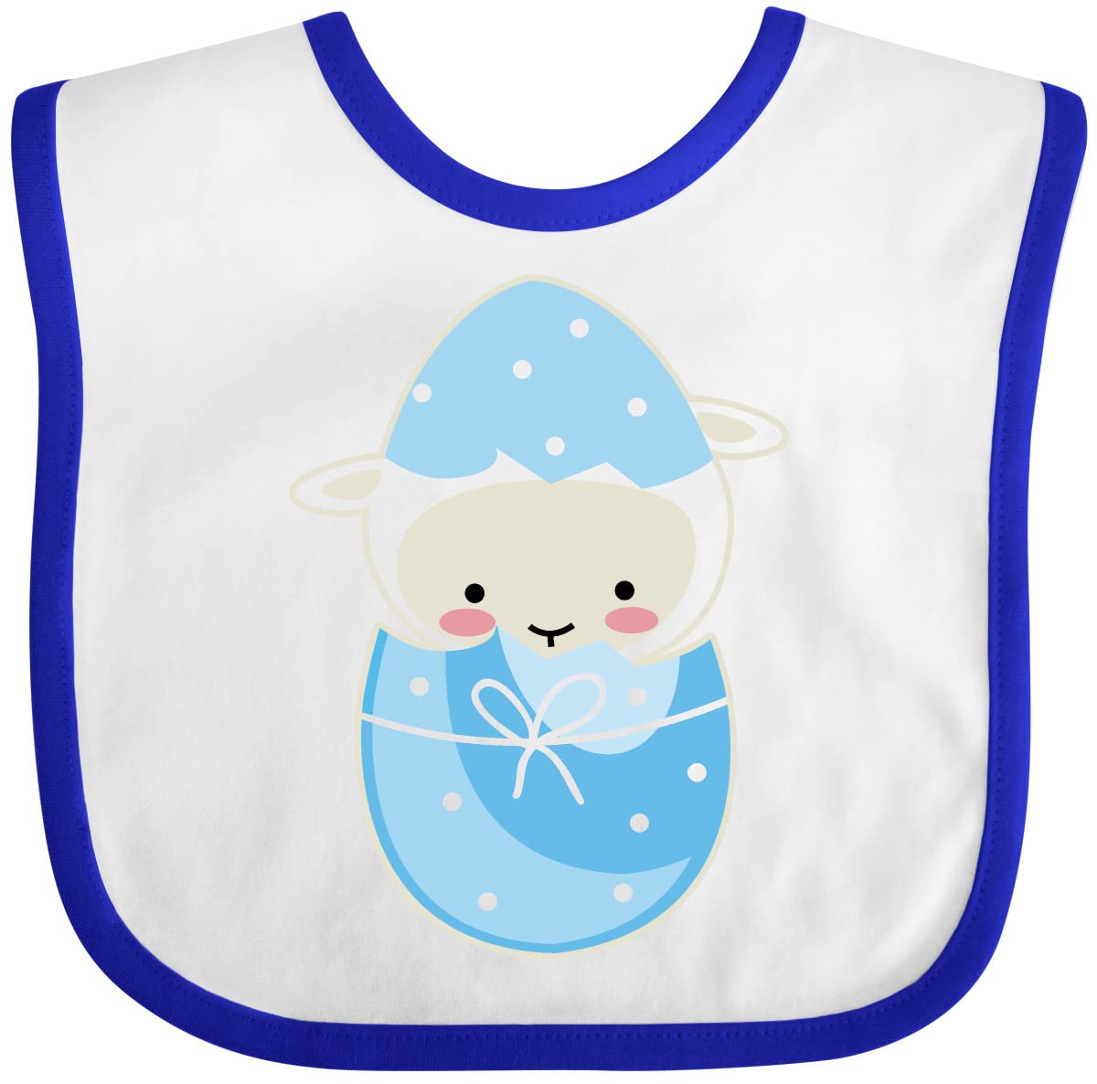 Inktastic Easter Baby Lamb Bib - Soft & Adorable Easter Outfit for Infants - Perfect for Easter Photos, Church, and Family Gatherings