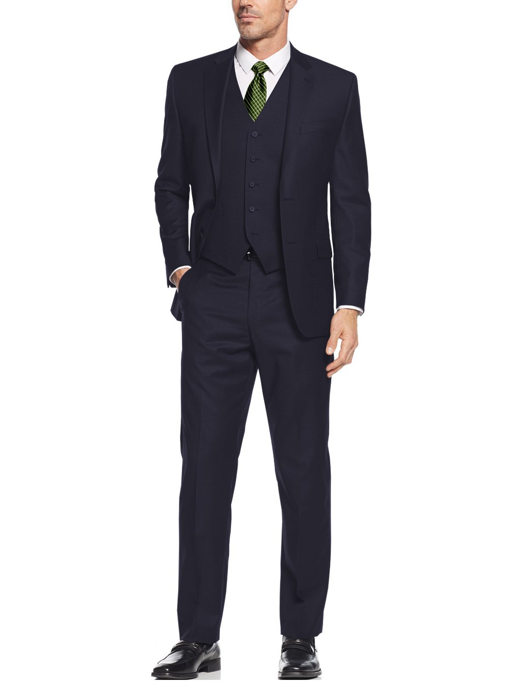 Salvatore Exte Men's 3-Piece Suit Set - Premium Blazer Jacket, Dress Vest & Pants for Formal Events, Weddings & Business Meetings