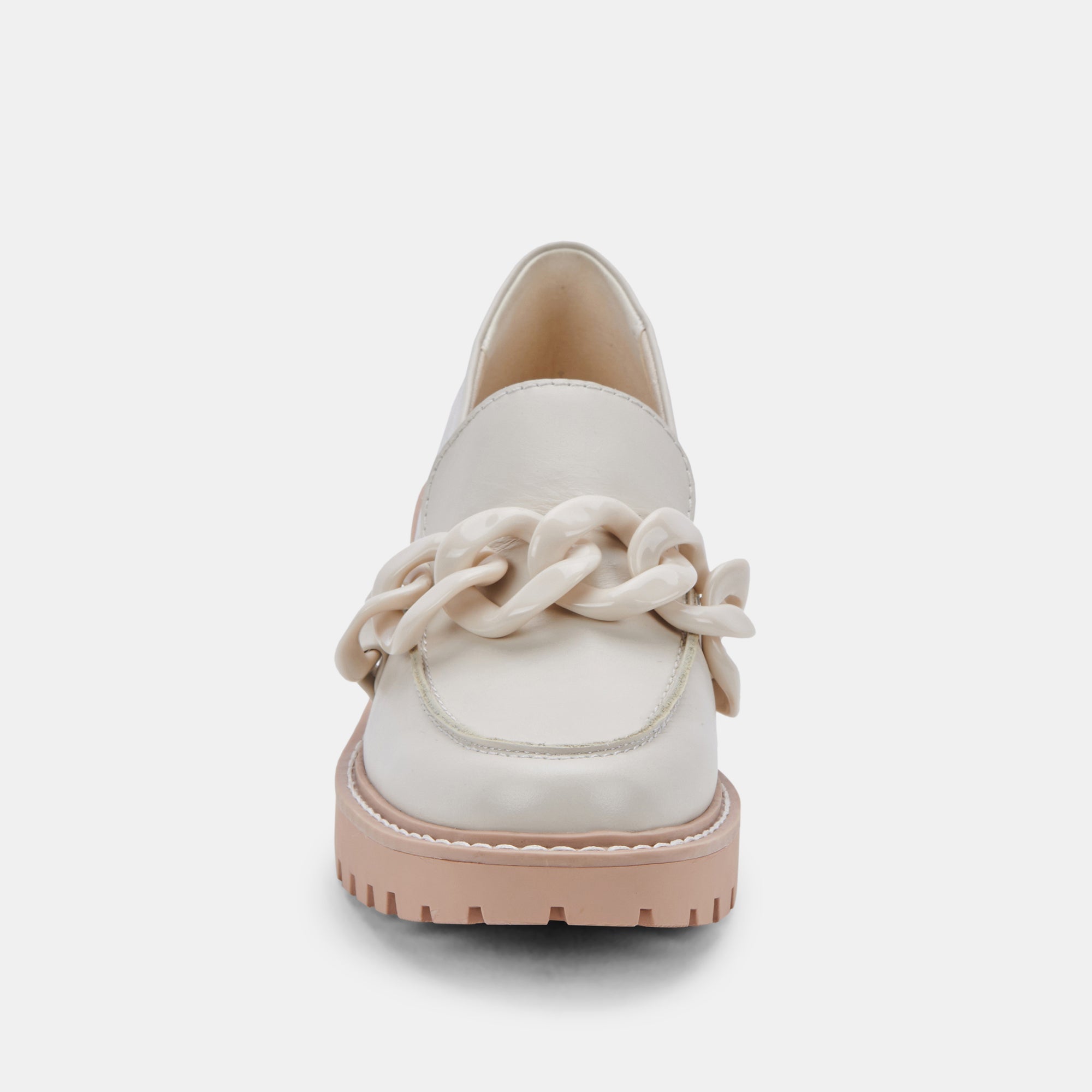 HARIS Women's Ivory Leather Loafers - Comfortable Slip-On Shoes for Casual & Office Wear - Perfect for Work, Travel & Everyday Use