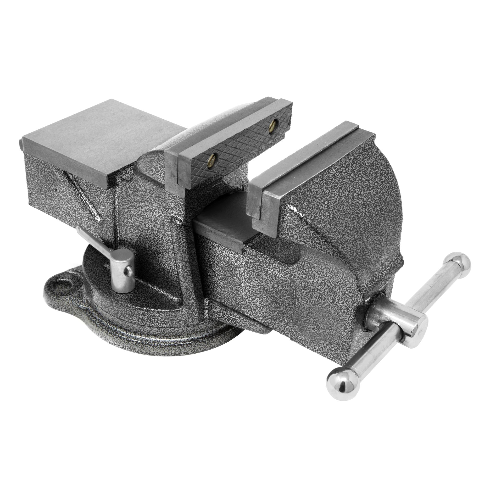 WEN BV454 4-Inch Heavy Duty Cast Iron Bench Vise with 360° Swivel Base - Perfect for Woodworking, Metalworking & DIY Projects in Home Workshop