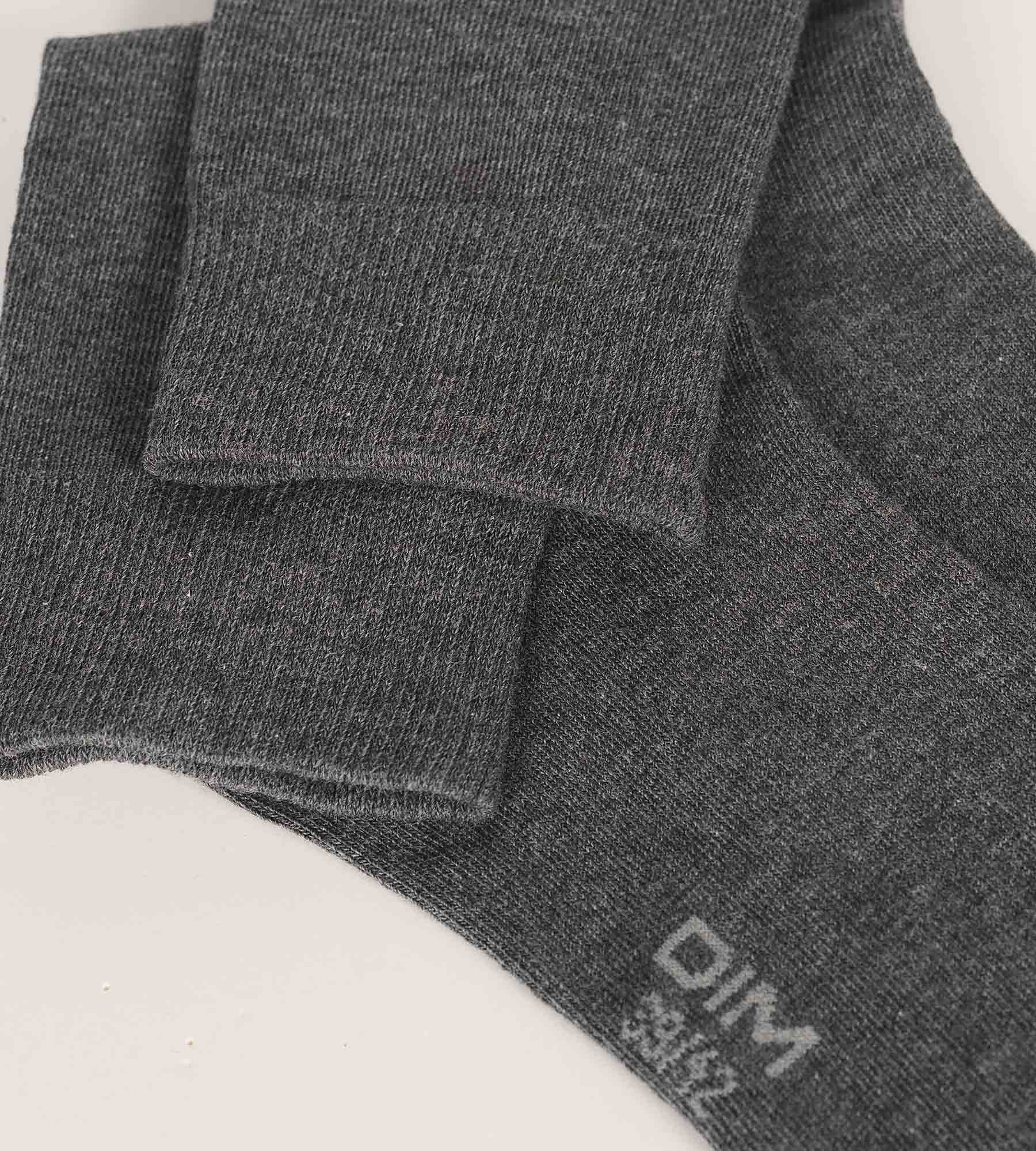 3 Pairs Men's Socks - Charcoal Heather Cotton Crew Socks for Casual Wear, Work & Sports
