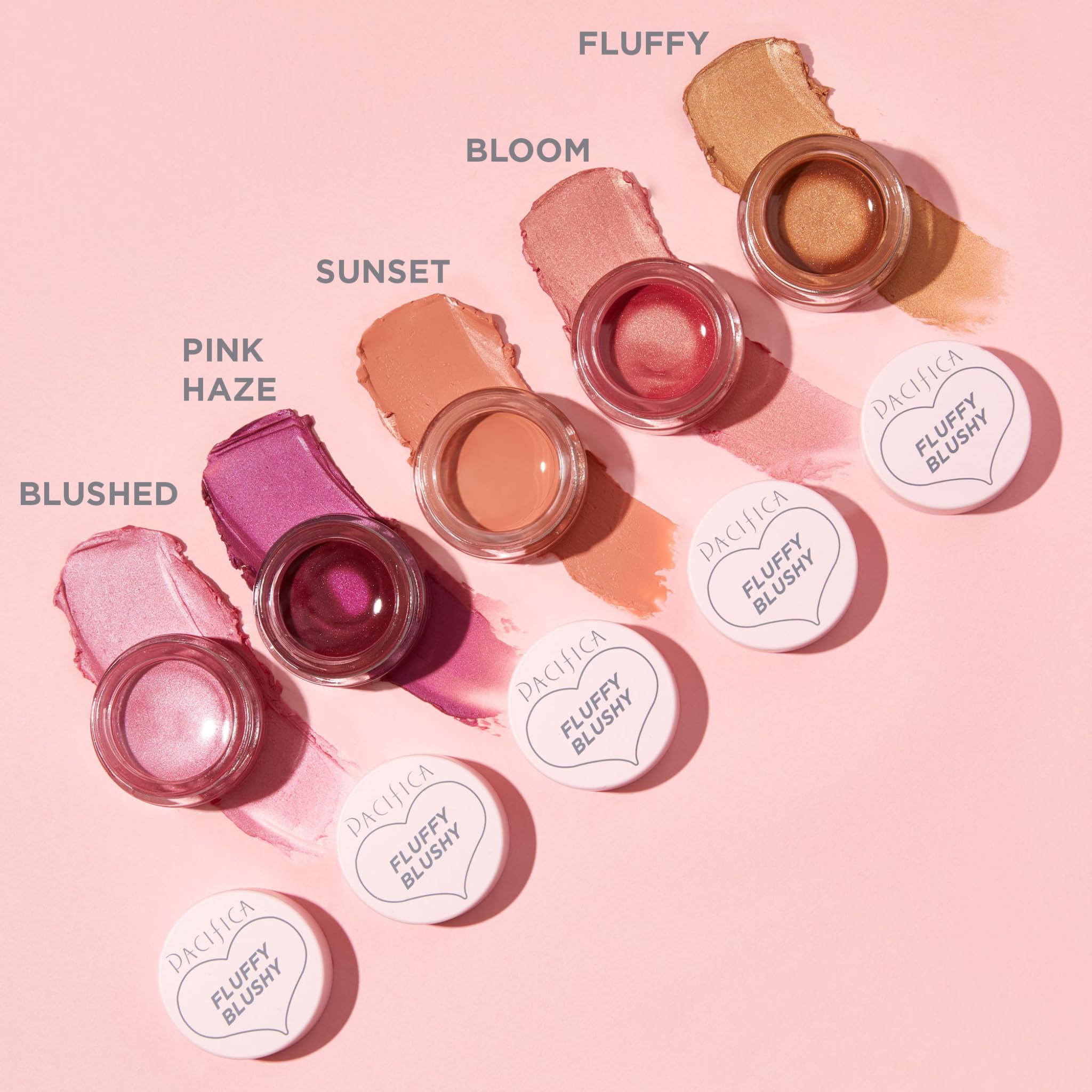 Pacifica Beauty Fluffy Blushy Cream Blush - Vegan Collagen Cheek & Lip Tint | Buildable Pigmented Coverage, Hydrating & Lightweight Formula | Cruelty-Free Makeup for Natural Glow | Perfect for Everyday Wear & Special Occasions