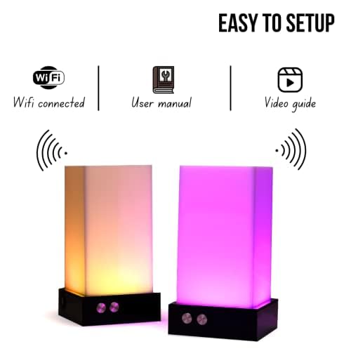 ZOCI VOCI Telepathy® Friendship Lamps for Long Distance Couples & Friends - No Subscription Needed, Touch Activated LED Crystal Lamps (Set of 5) - Perfect for Home Decor, Romantic Gifts & Long Distance Connection