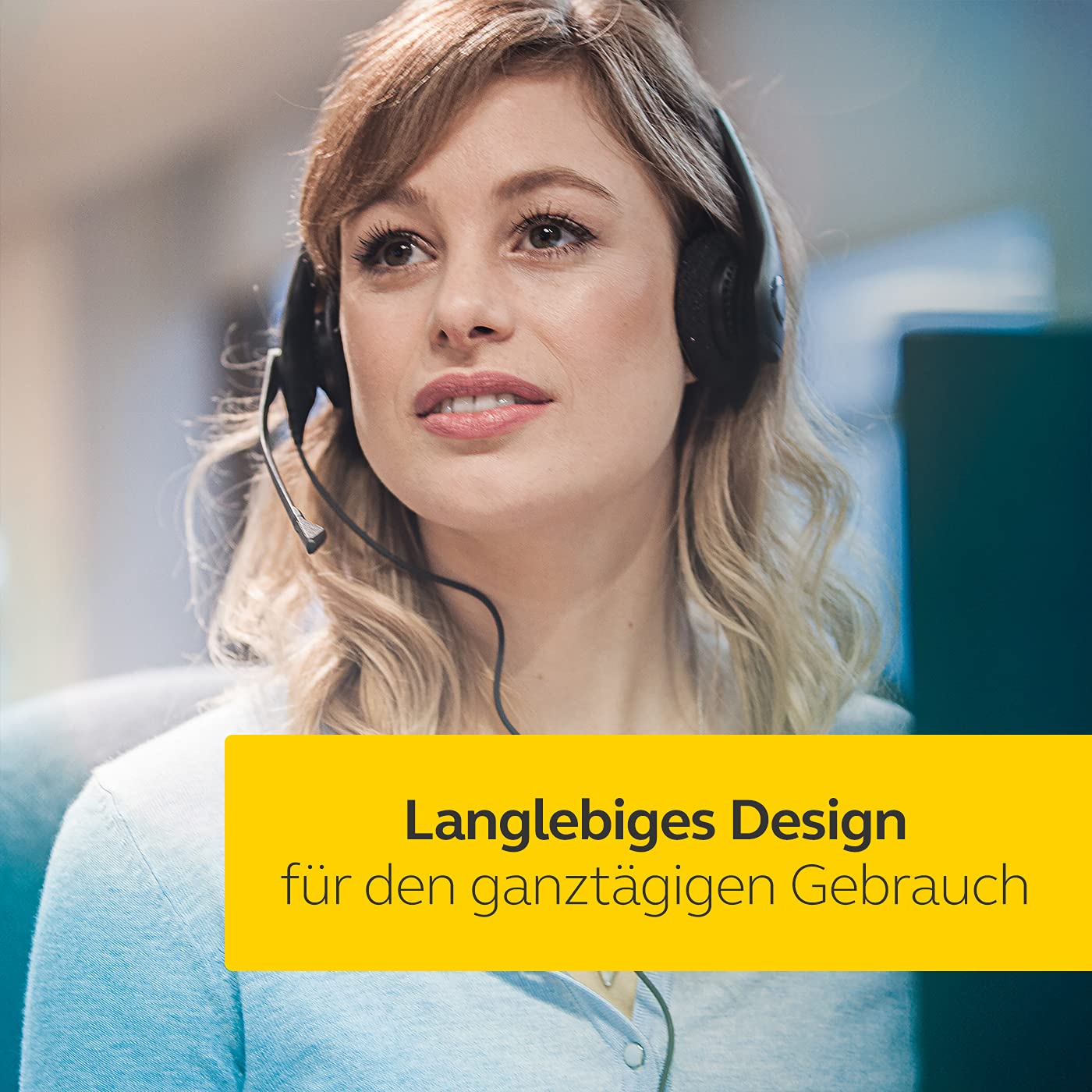 Jabra Biz 1500 Noise Cancelling Headset - On-Ear Stereo Office Headphones with Quick Disconnect, Volume Spike Protection & Clear Mic for Desk Phones (Black) - Perfect for Call Centers, Office Communications & Remote Work