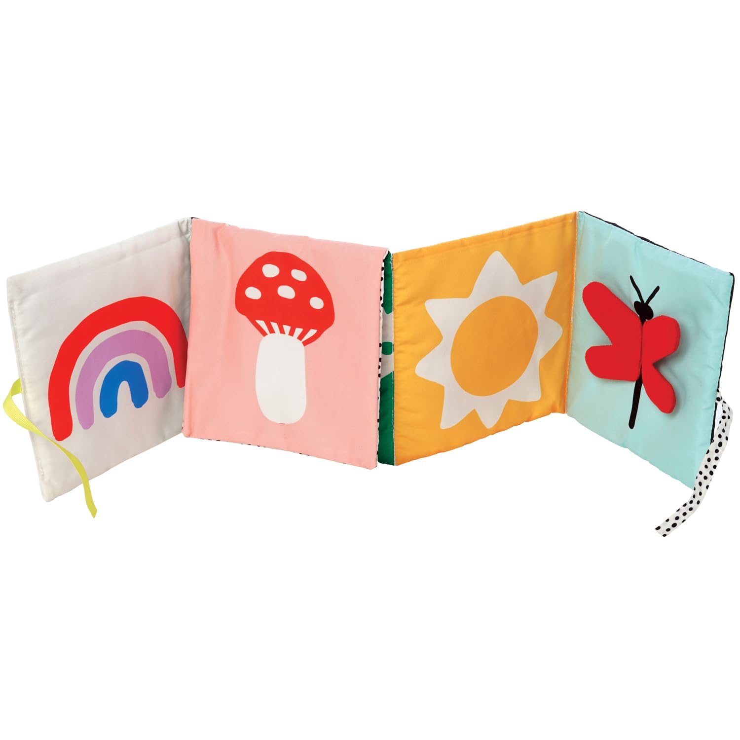Manhattan Toy Wimmer-Ferguson Seek & Peek High Contrast Baby Book - Soft Cloth Activity Book for Newborns & Infants - Sensory Development & Tummy Time Play