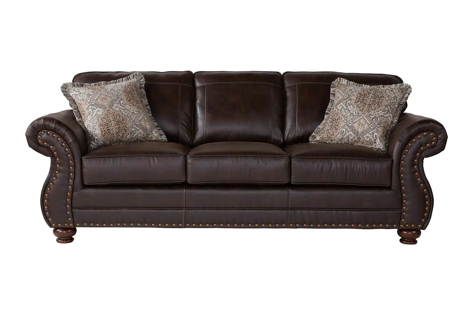 Premium Ridgeline Brownie Sofa 17400S - Luxurious Comfort for Living Room, Lounge & Family Room - Soft Fabric Upholstery & Sturdy Frame