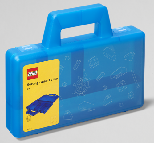Lego Sorting Case To Go - Transparent Blue Storage Organizer for Travel & Home Organization | Perfect for Kids & Adults