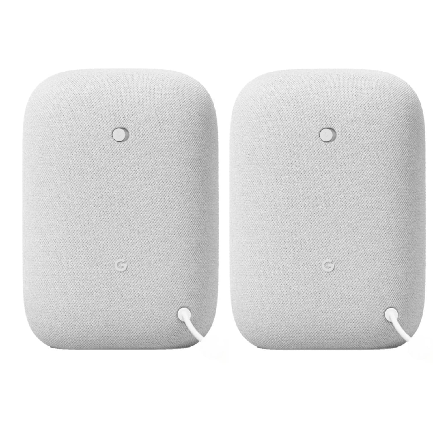Google Audio (2-Pack) Smart Speakers - Wireless Bluetooth & Wi-Fi Home Speaker System with Powerful Stereo Sound, Multi-Room Audio & Voice Assistant Control for Home Theater, Parties & Smart Home Automation