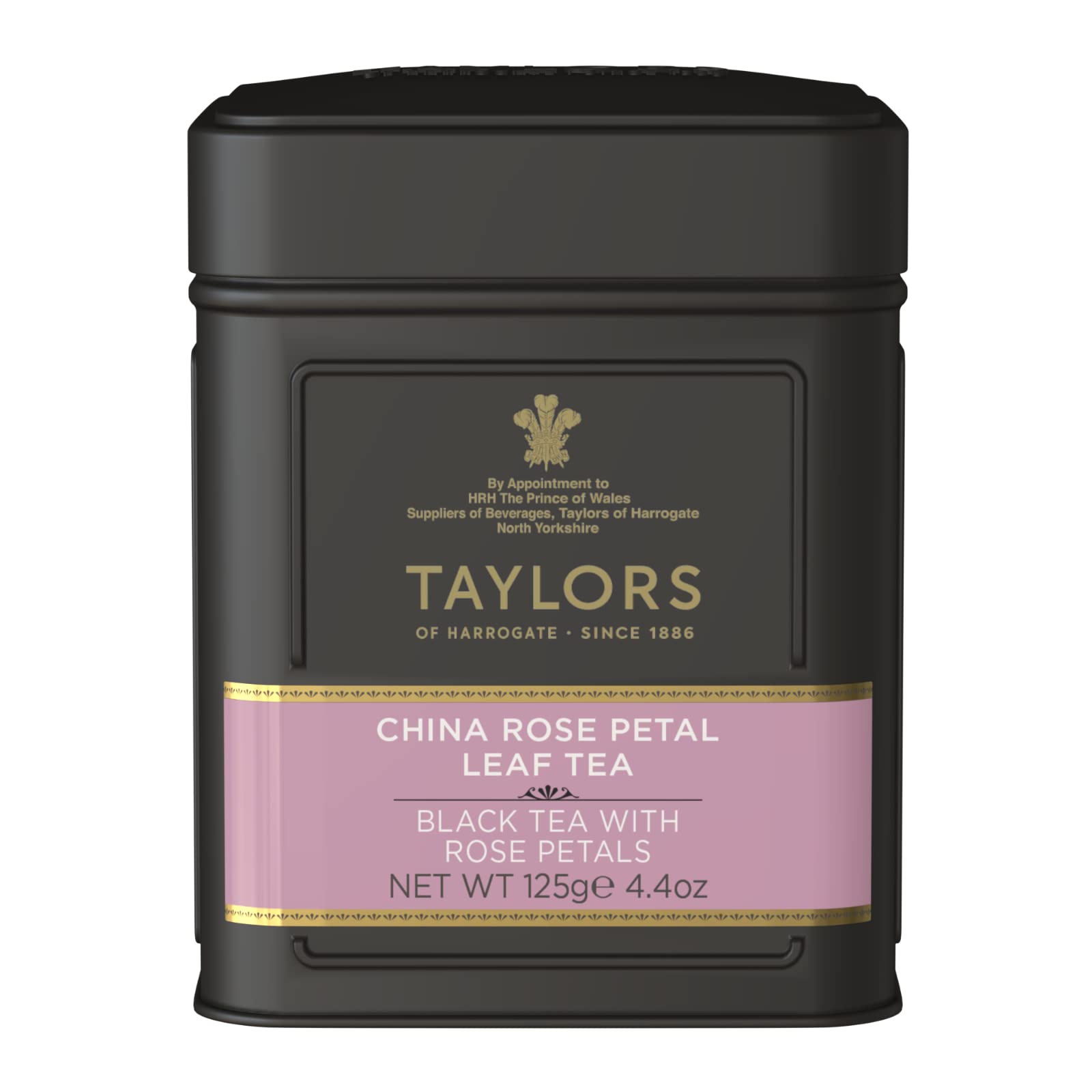 Taylors of Harrogate China Rose Petal Loose Leaf Tea - 4.41oz (125g) Premium Floral Tea Tin | Perfect for Afternoon Tea, Relaxation & Gifts