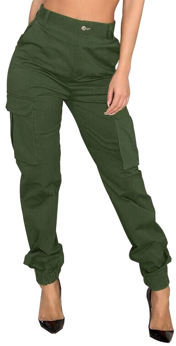 Women's Cargo Hiking Pants - Lightweight Quick-Dry Outdoor Work Trousers with Multiple Pockets for Hiking, Camping & Travel | Casual Athletic Pants for Women | Solid Color Comfort Fit
